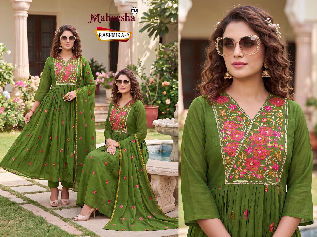 Rani Vastram Women's Ethnic Wear Suit & Bottom Set with Dupatta- Rashmika-2