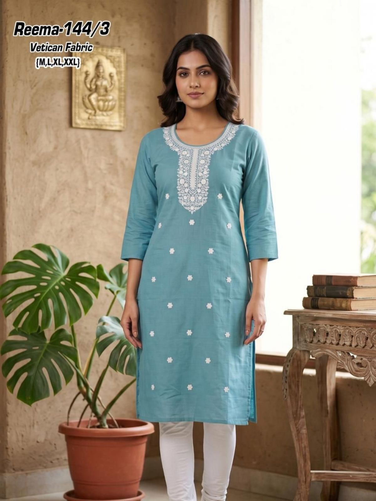 Women's Ethnic Wear Vetican Straight Kurti Reema-144/3