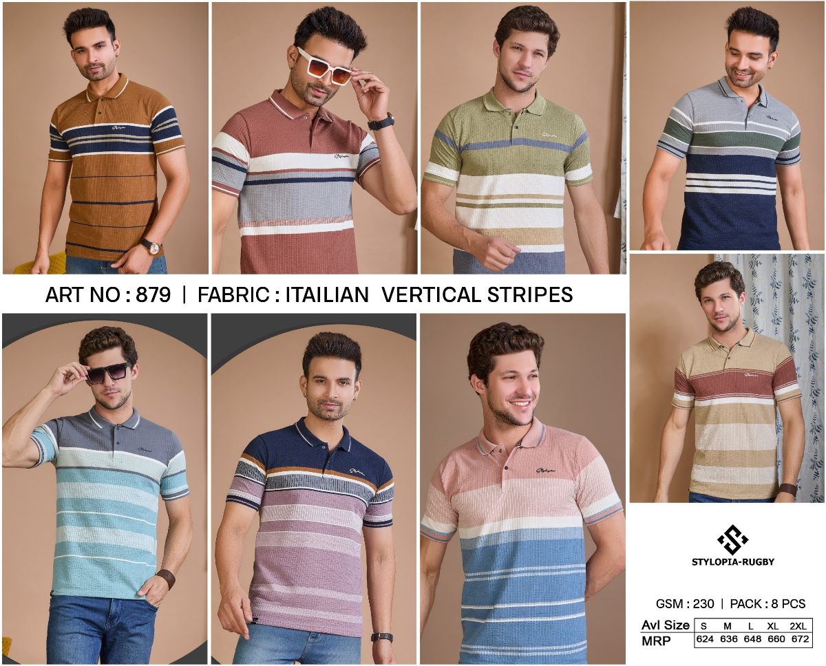 Men's Coller Neck T-shirts -879