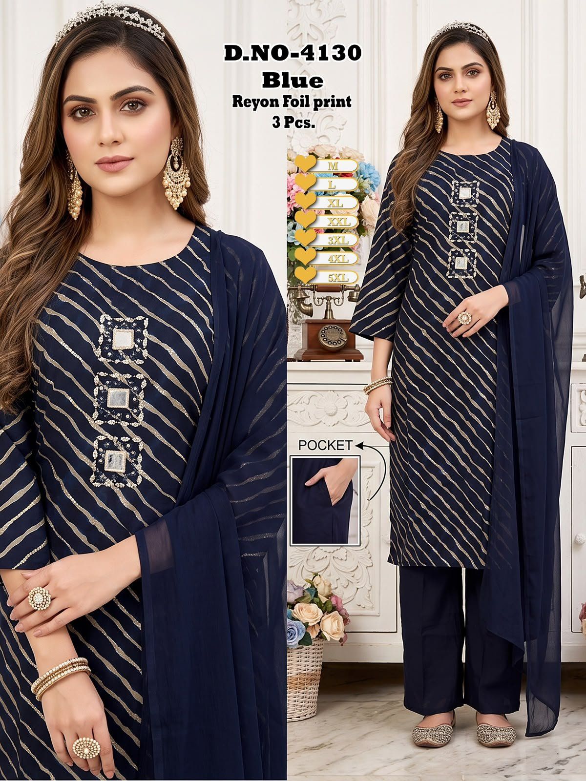 Women's Ethnic Wear Set with dupatta -4130