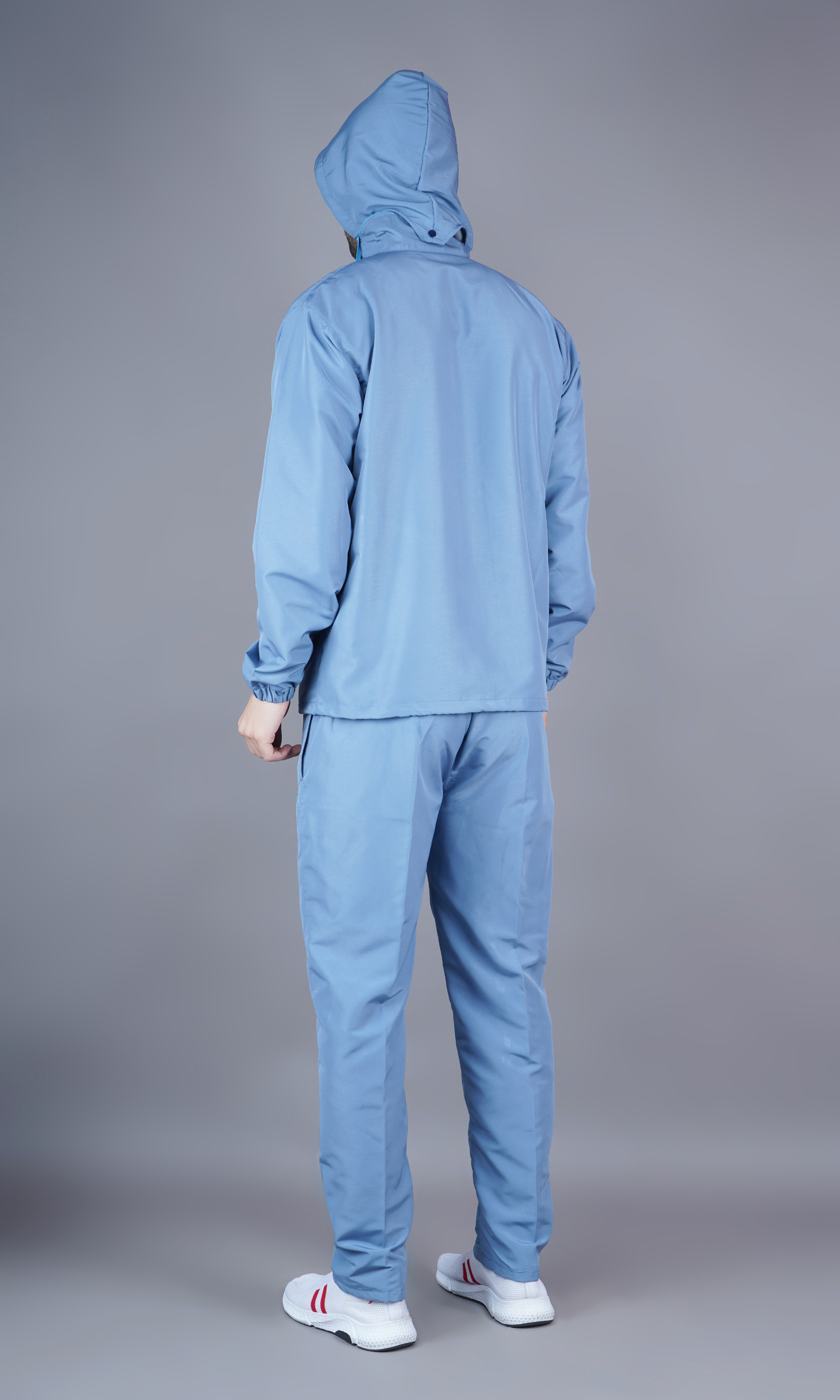 Men's Tracksuit  470B-Light Grey/Cyan-XXL-TZ