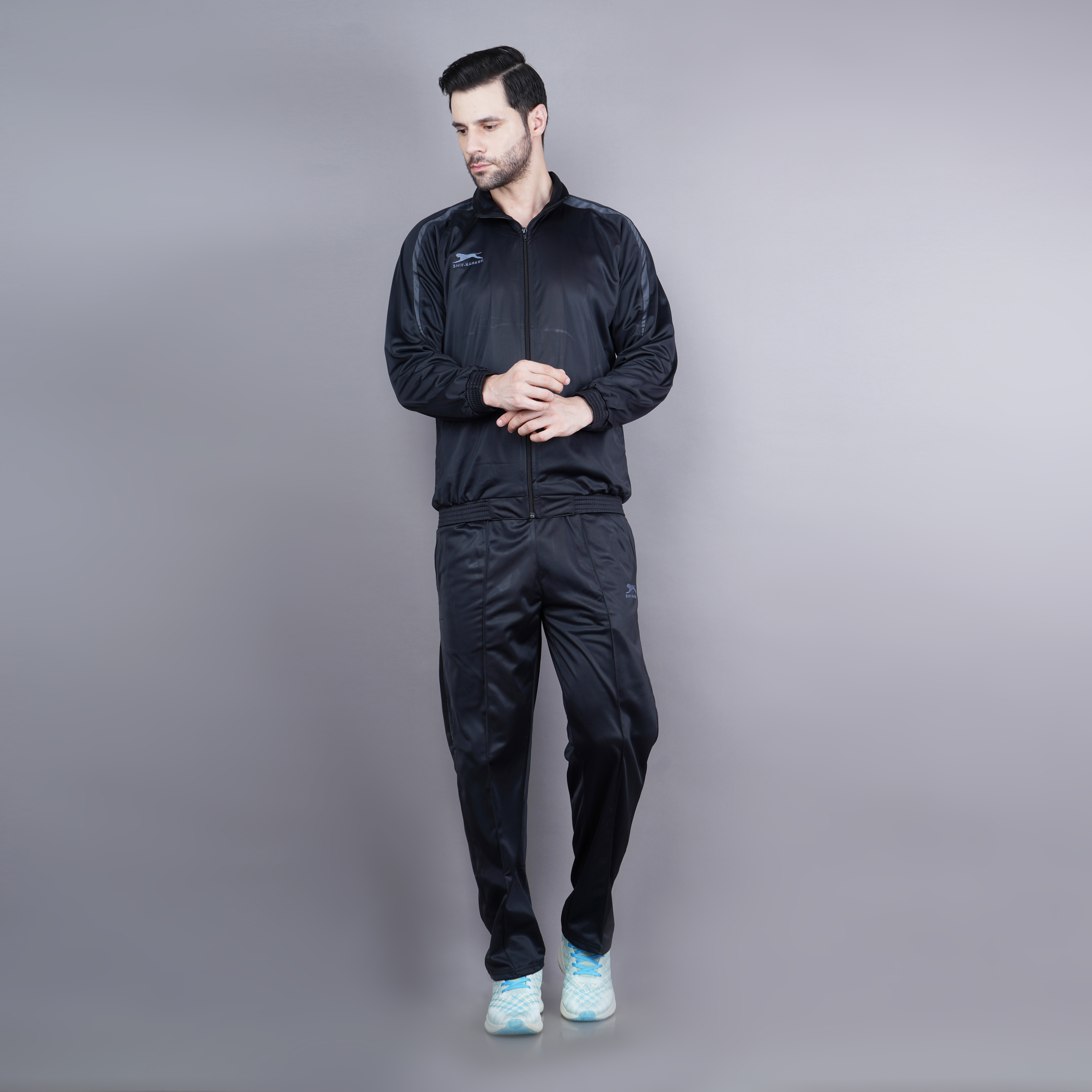Men's Tracksuit  462B-TP-Black/D.Grey-L