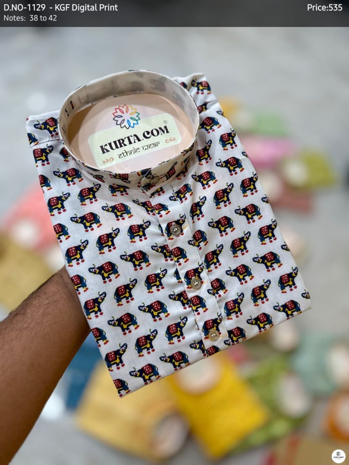 KGF Digital Print Kurta Only-1129
