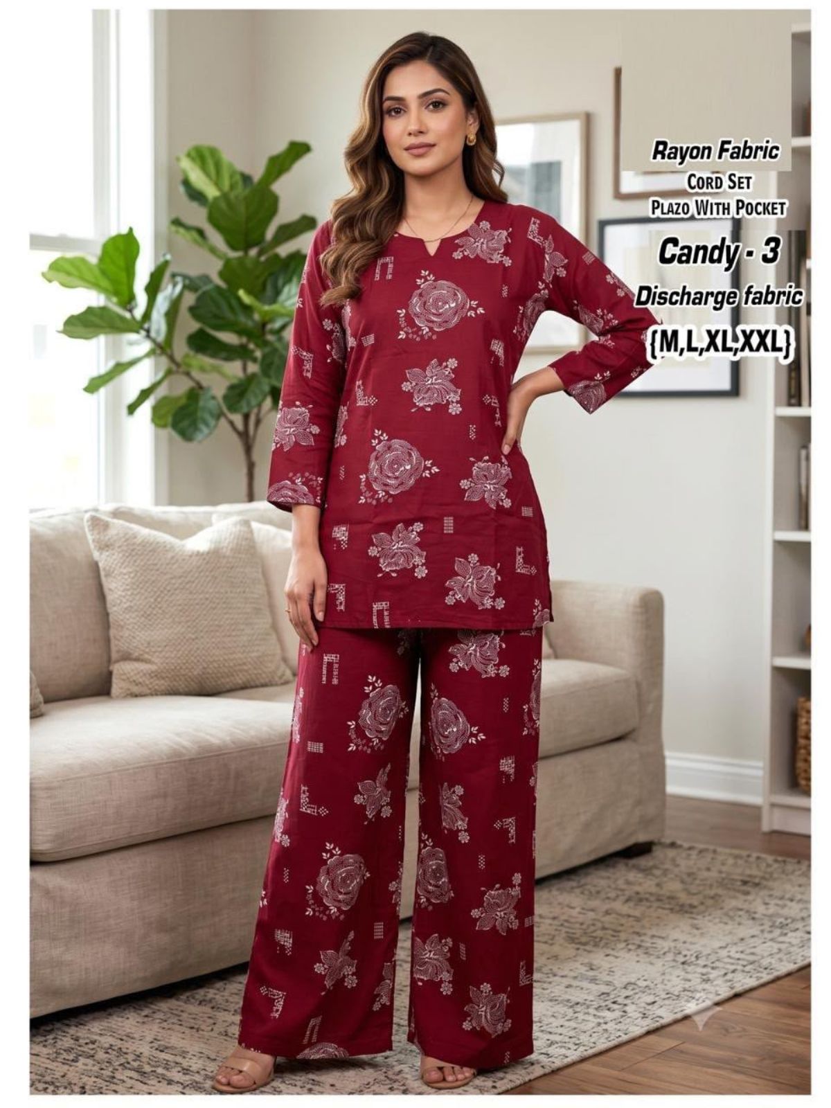 Women's Ethnic Wear Co-Ords Set- Candy-3