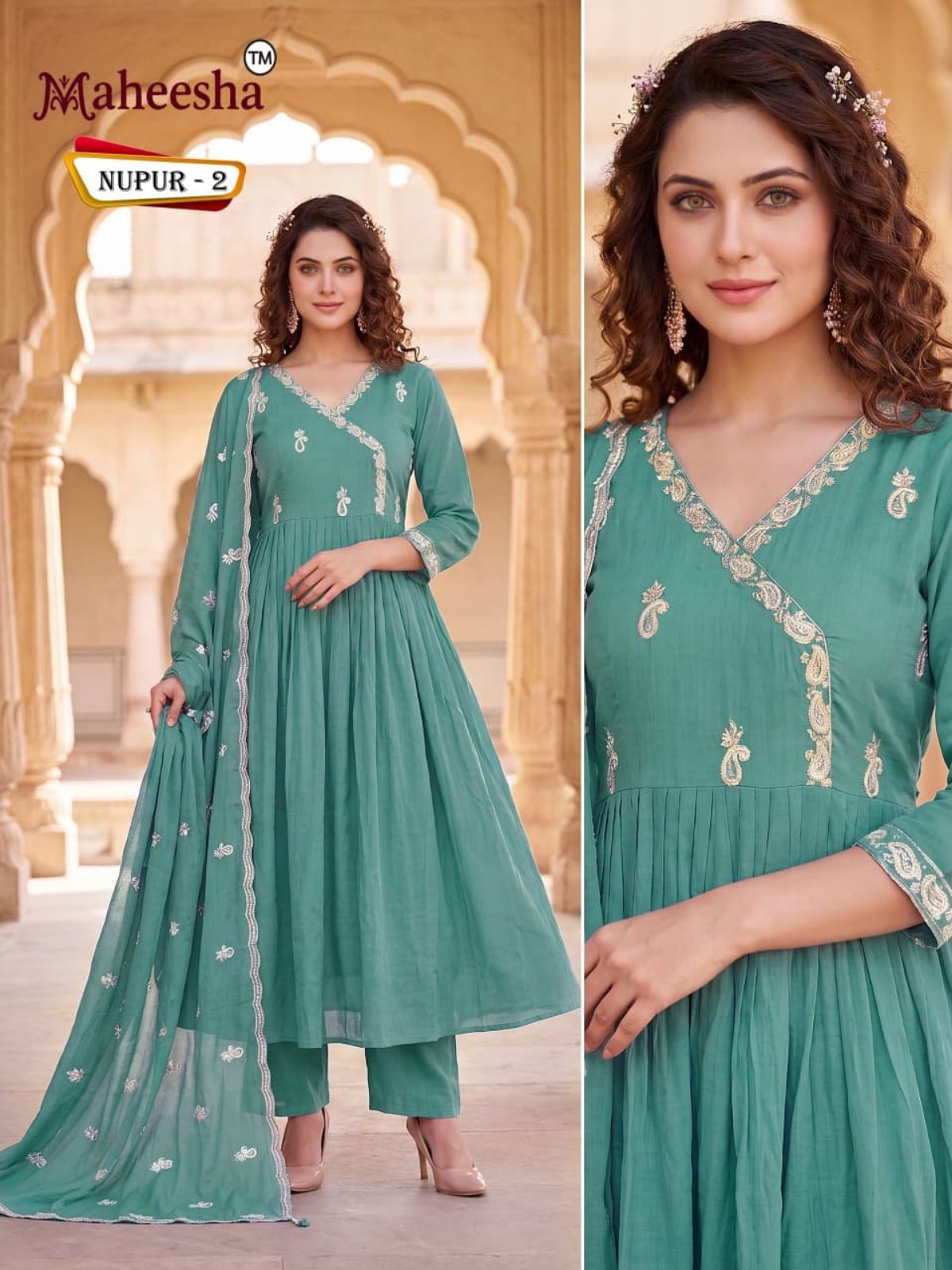 Rani Vastram Women's Ethnic Wear Suit & Bottom Set with Dupatta- Nupur 2