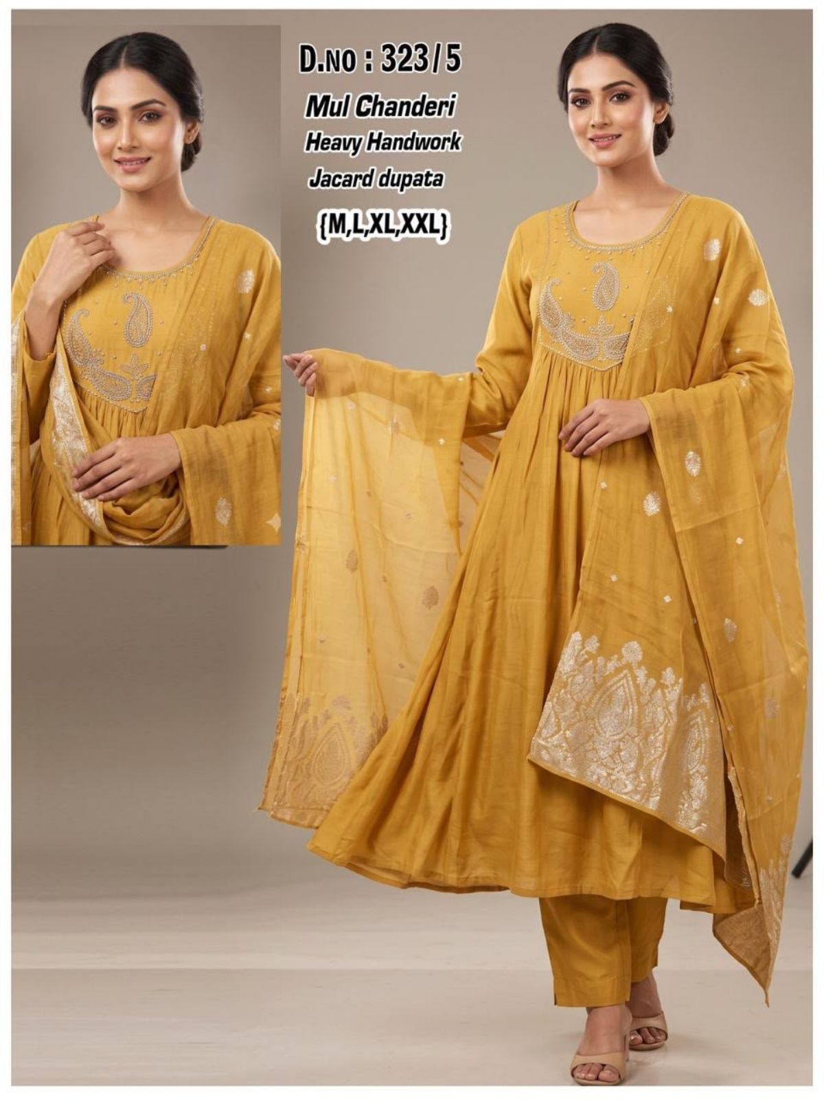 Women's Ethnic Wear Anarkali Ghera Frock Suit D No- 323/5