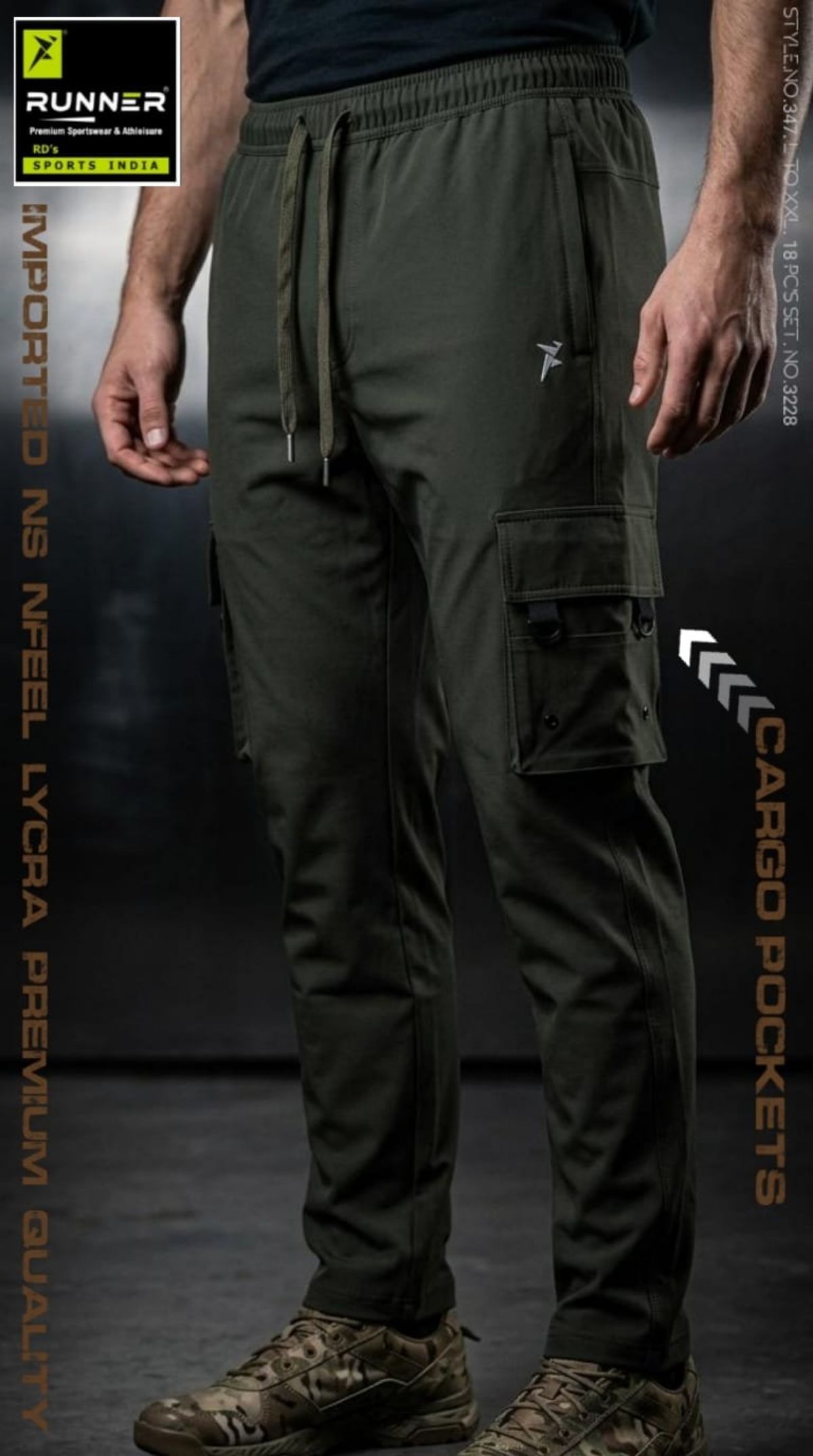 RUNNER Men's Cargo Pants D No- 347
