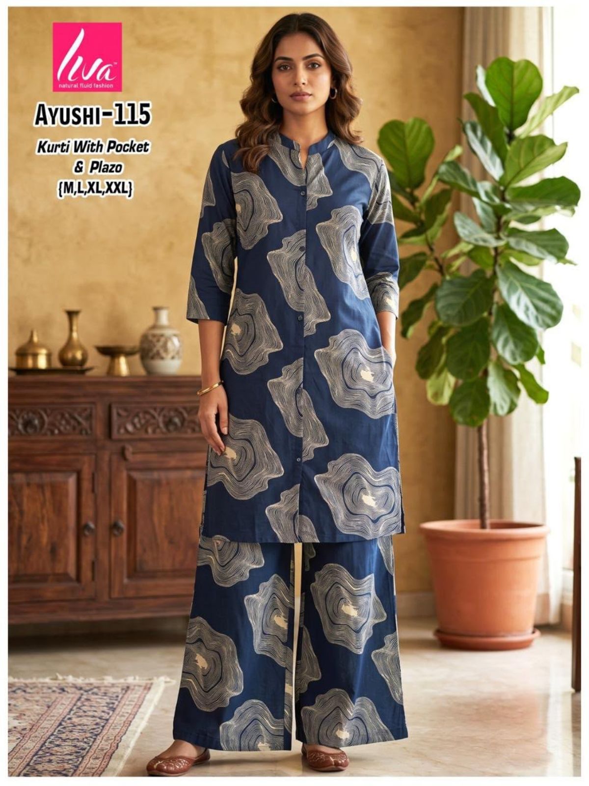Women's Ethnic Wear Set with Kurti Pocket-Ayushi-115