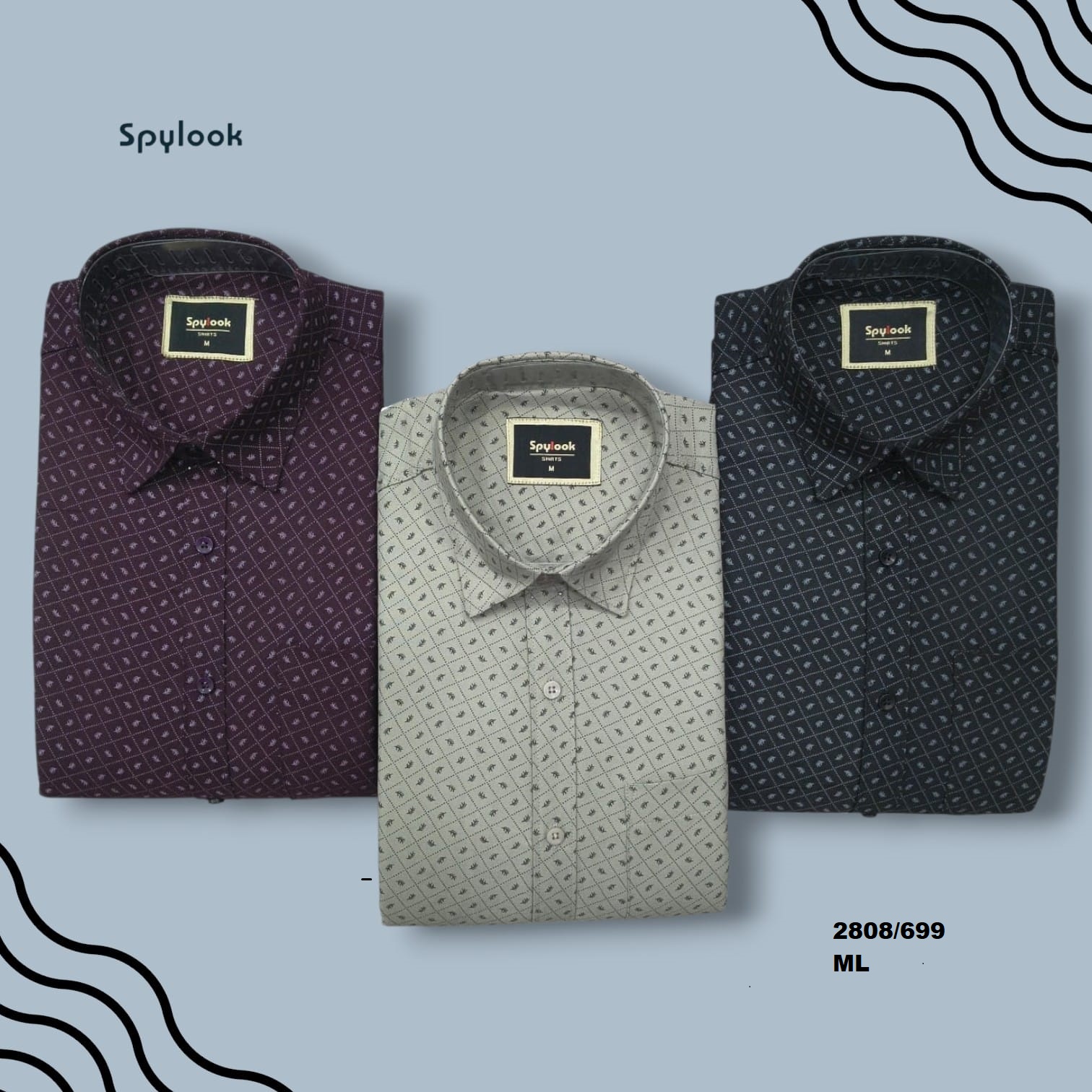 ML CREATION SPYLOOK PRINT SHIRT 2808
