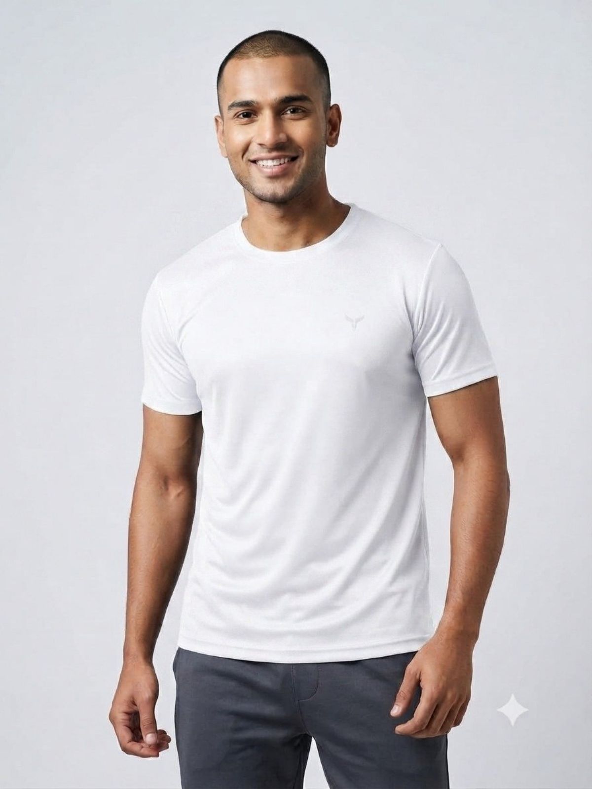 Men's Half Sleeve White T-shirts