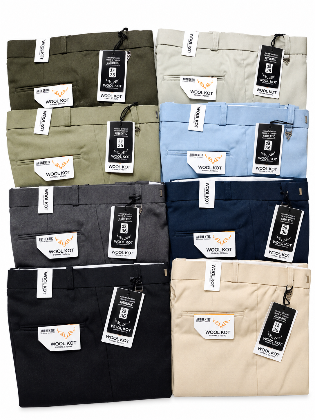 WOOLKOT IMP. KNITTING TROUSERS FOR MENS MULTICOLOR 28-36 