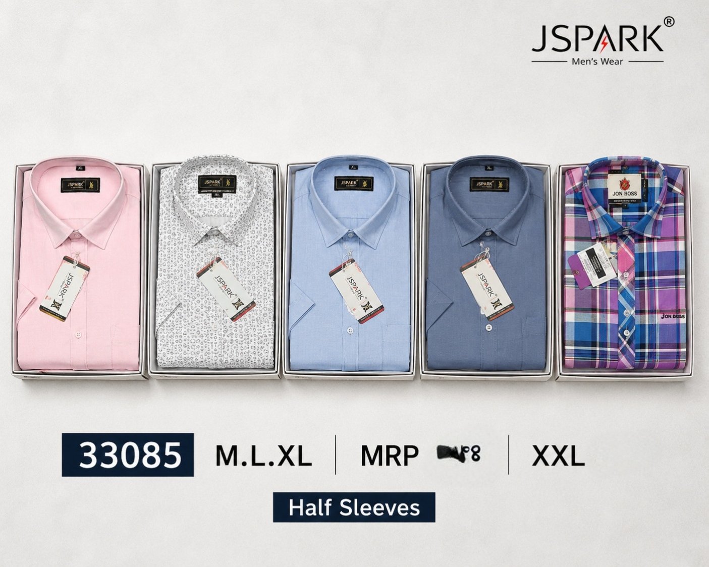 Jspark Shirts- 33085 (2XL) (half sleeve)