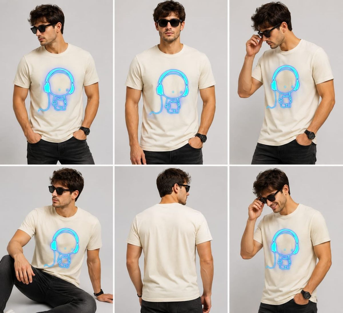 Cotton Blend Printed Unisex T-Shirts