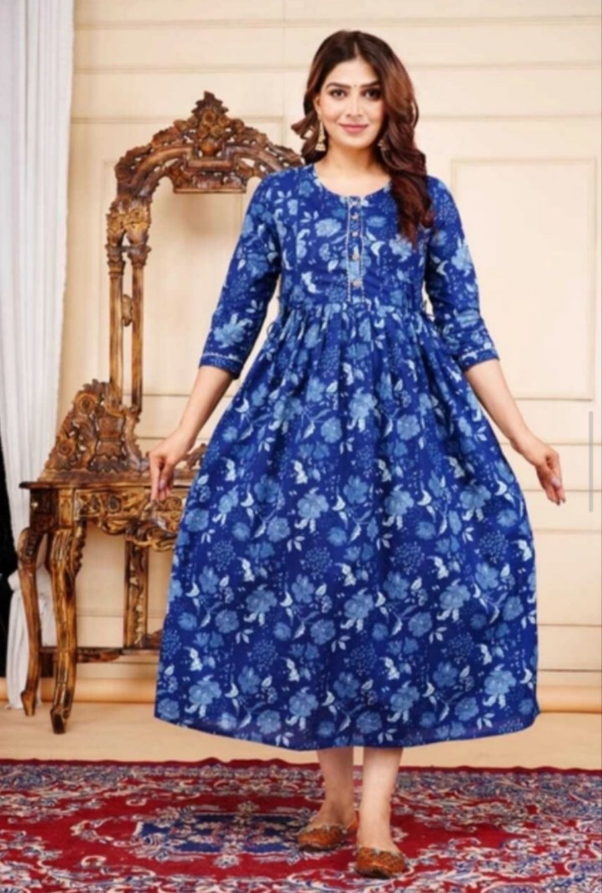 Women's Rayon Printed Gown