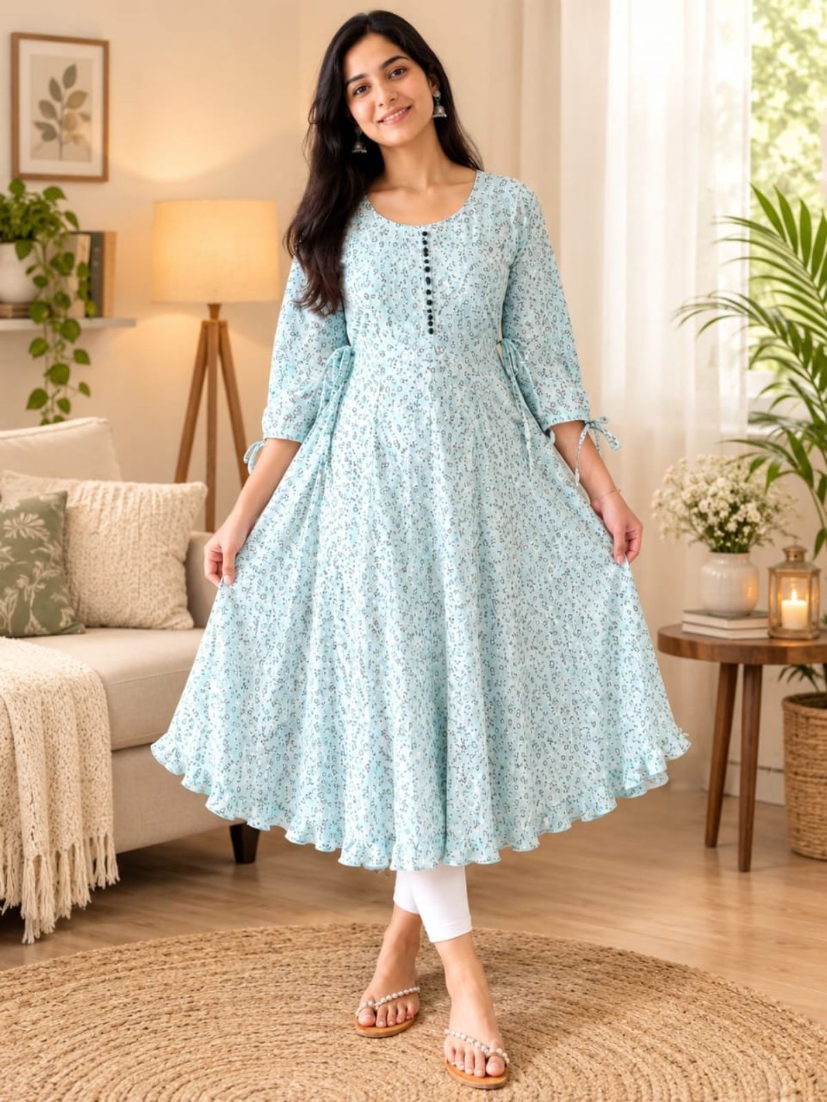Women's Georgette Ghera Kurti