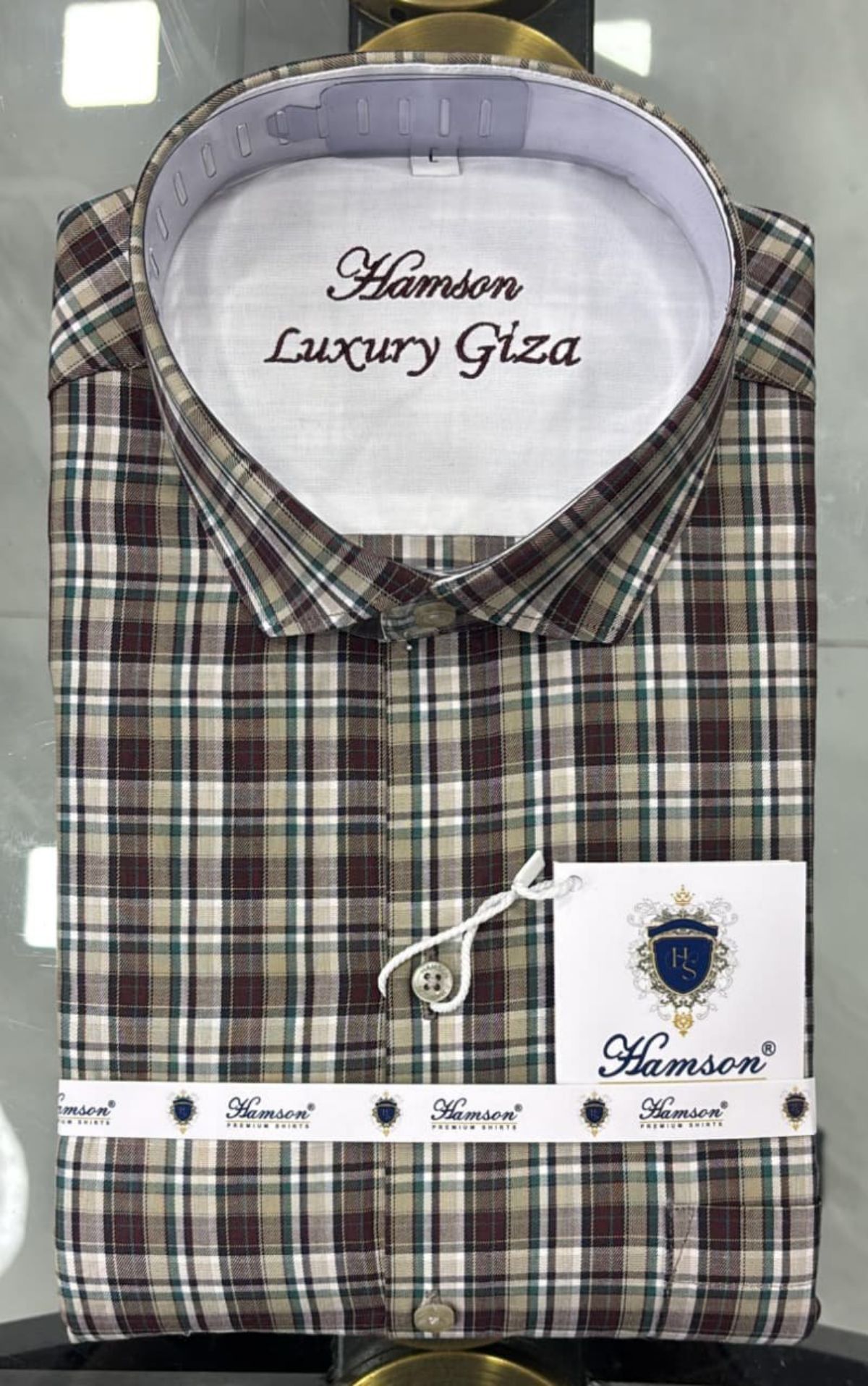 Hamson Luxury Giza Cotton Check Shirts - Aura