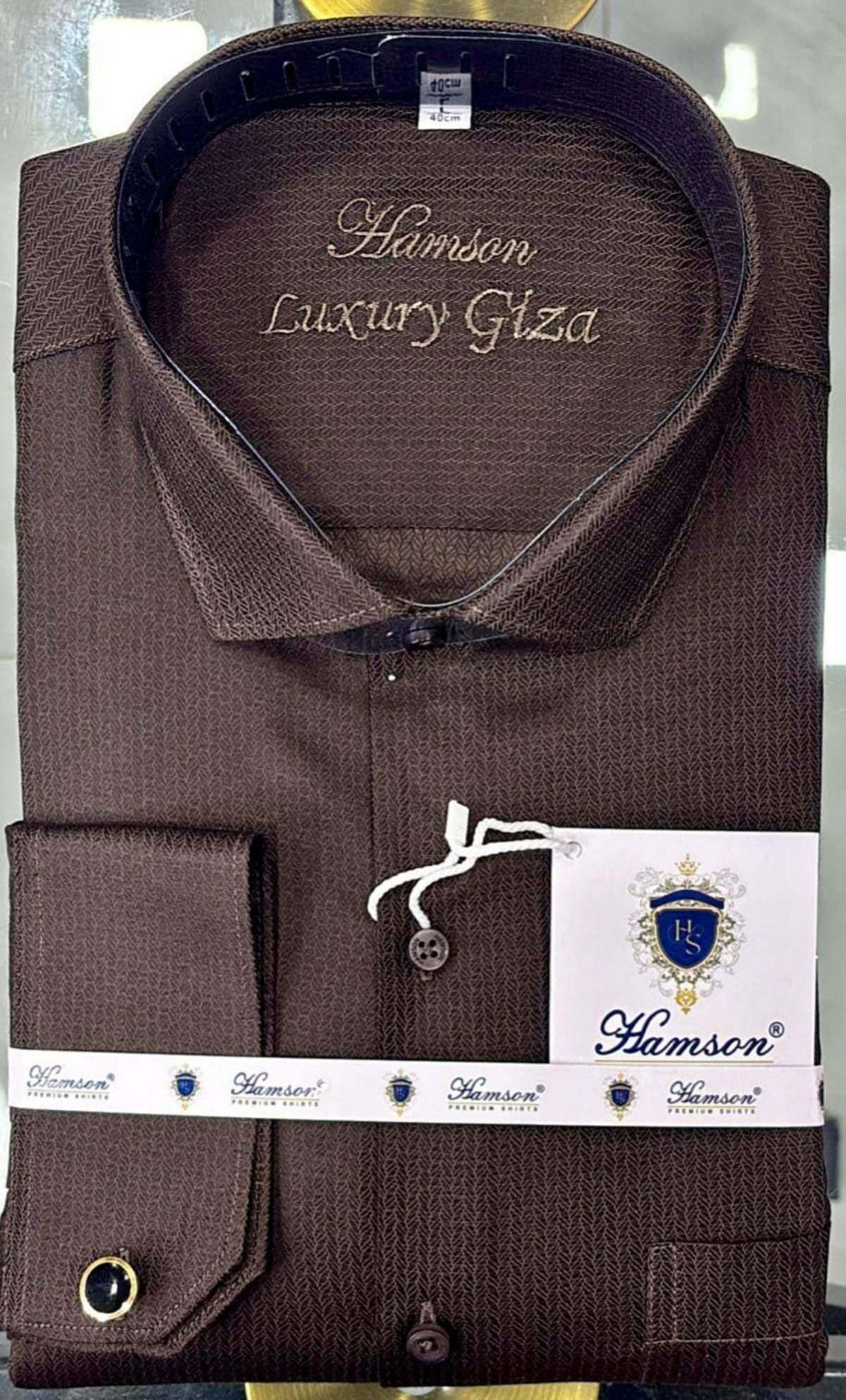 Hamson Italian Giza Cotton Designer Shirts for Men's Lycra