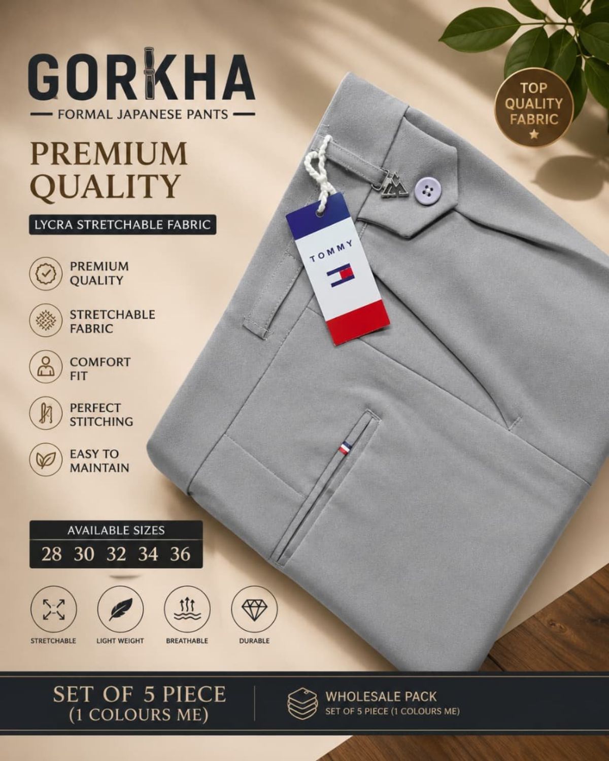 Updry Men's Gorkha Japanese Pants