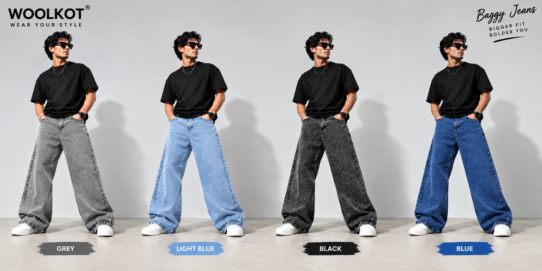 WOOLKOT SUPER BAGGY MULTICOLOR 28-36