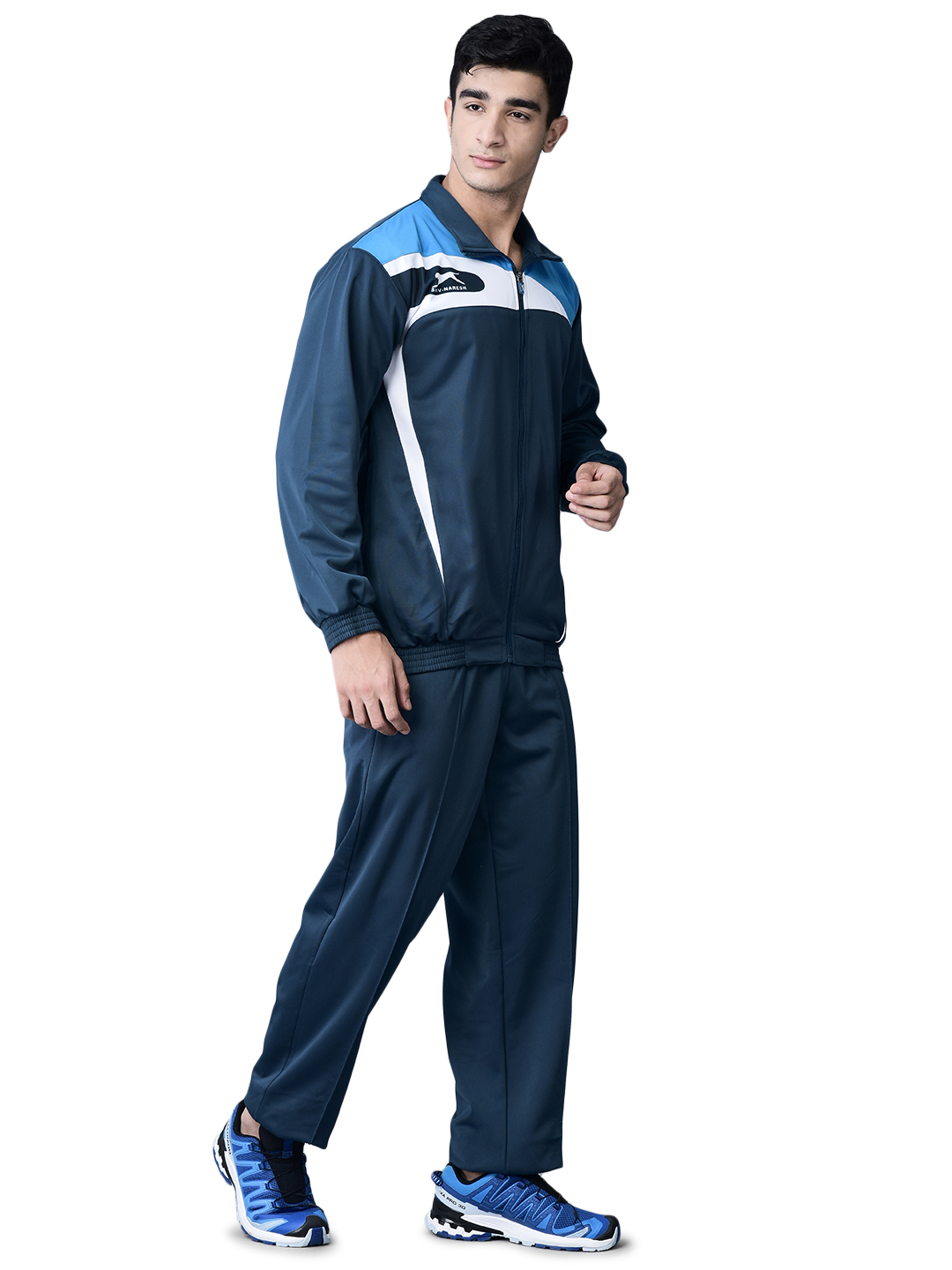 Men's Tracksuit  459A-TP-Air Force/Cyan/White-M