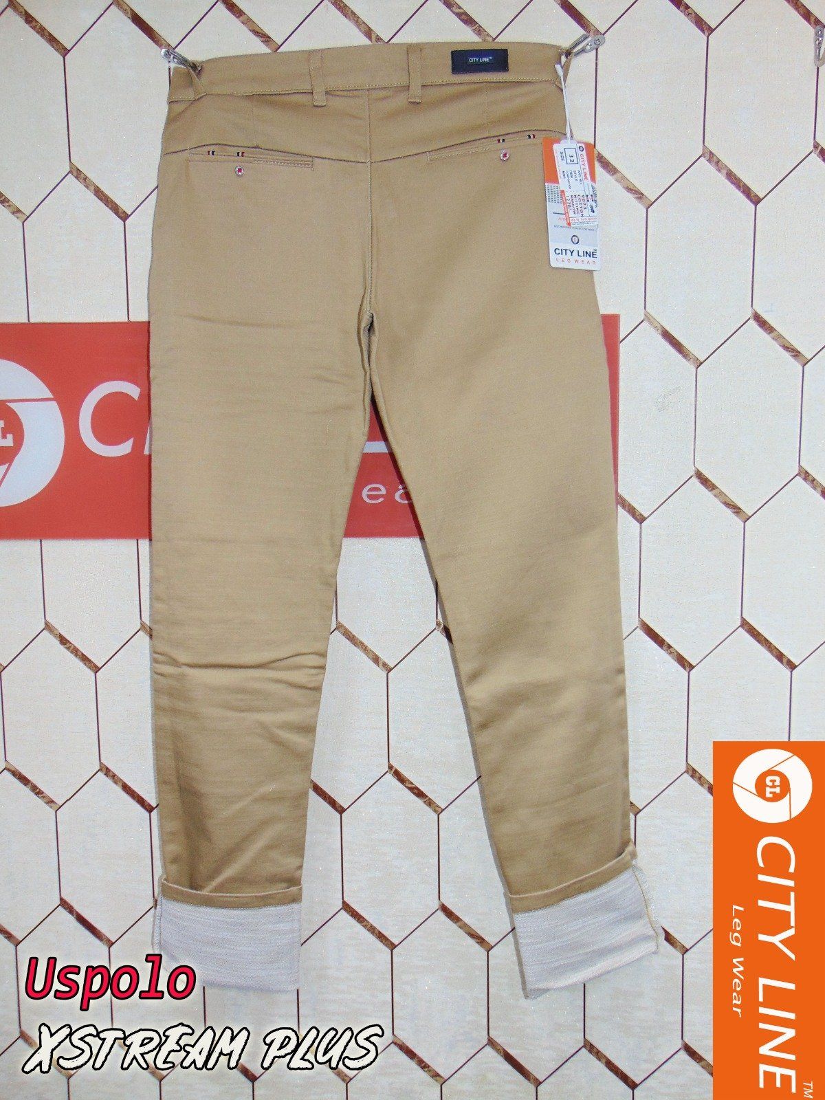 Men's cotton Knitted Post Beige Pant- 9073