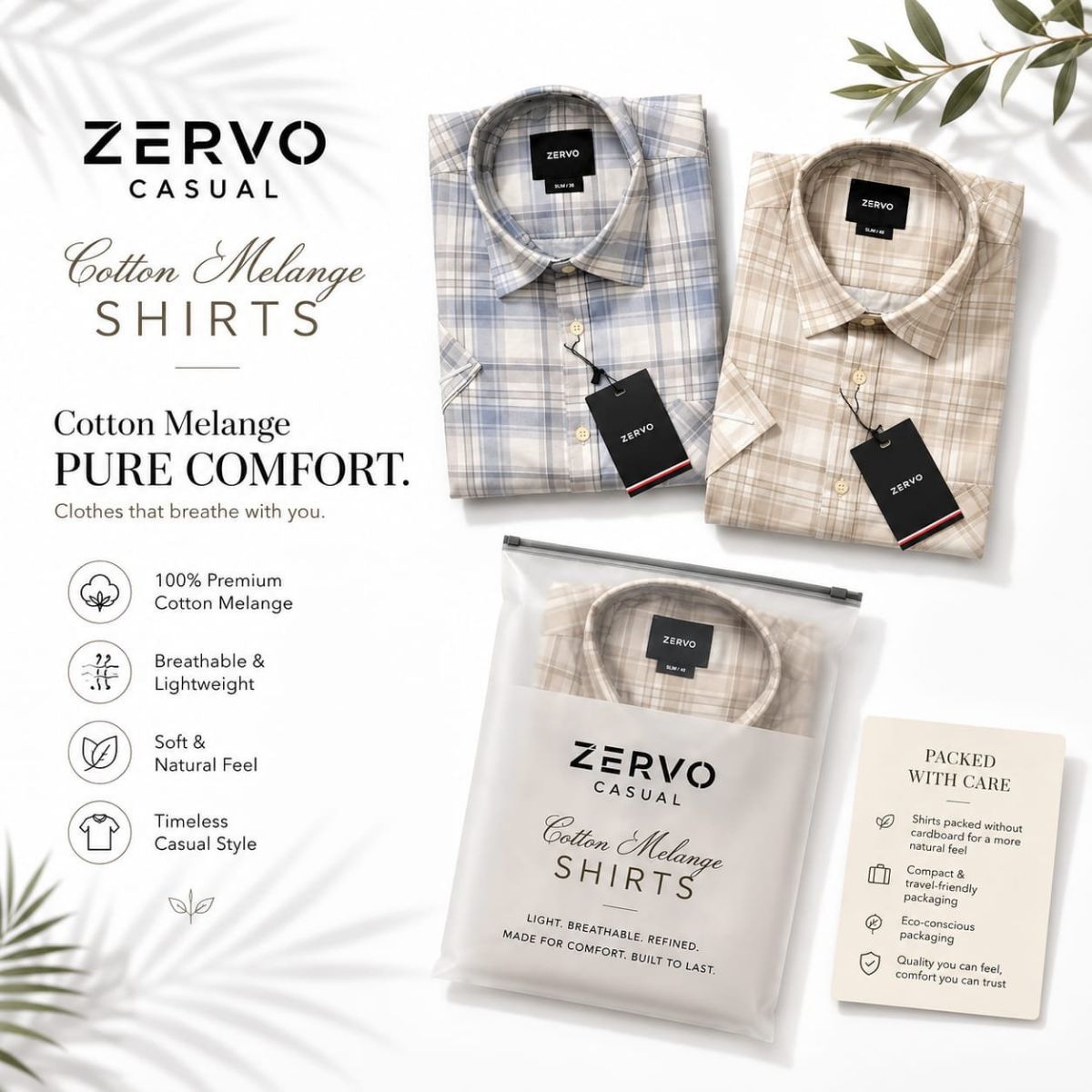 Zervo Men's Cotton Printed Shirts