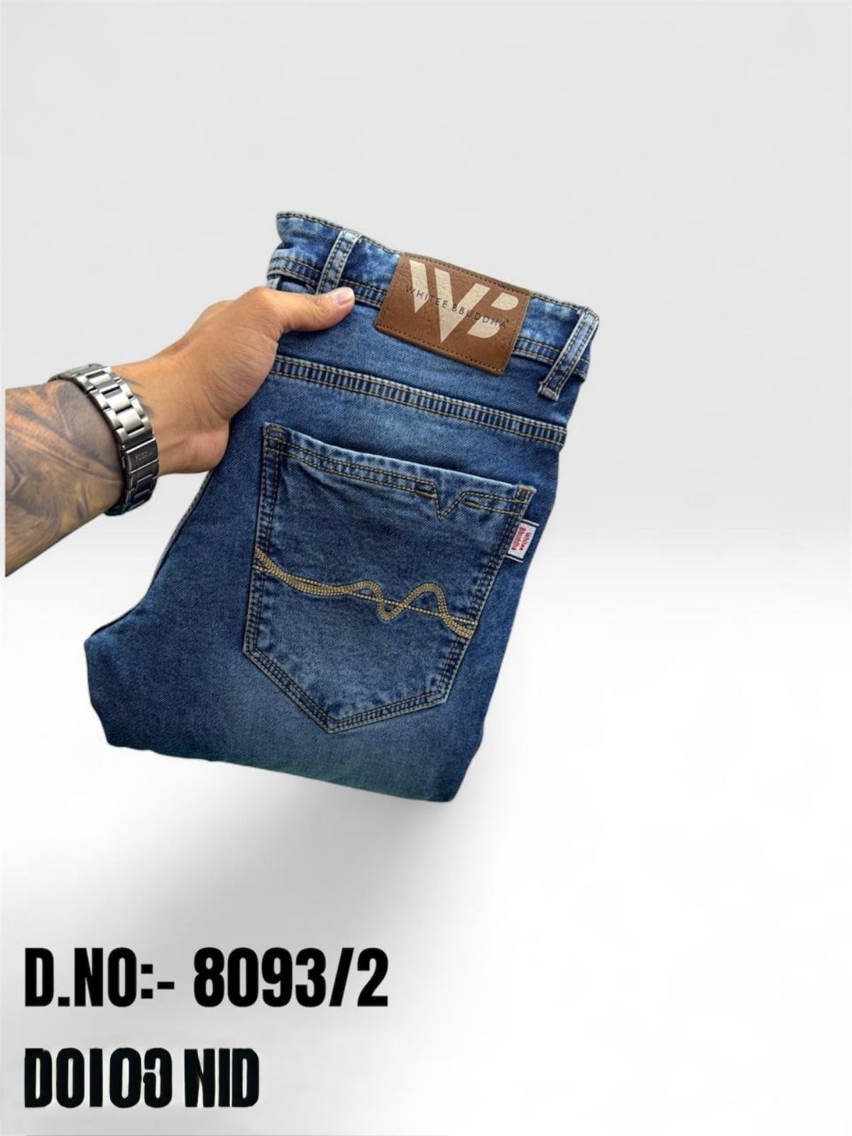 Whitee Budhha Men's Denim Cotton Knit Jeans -8093/2