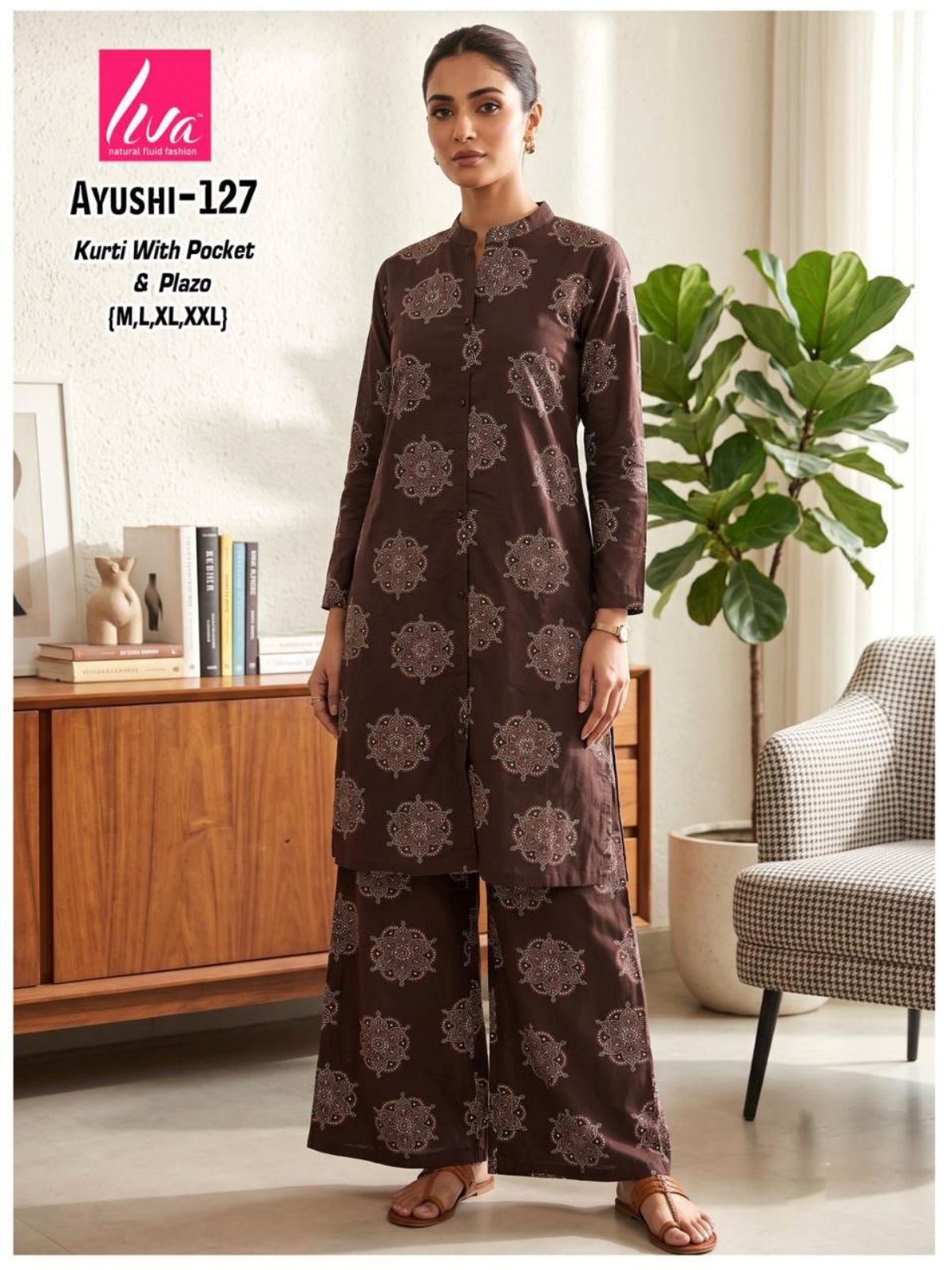 Women's Ethnic Wear Set with Kurti Pocket-Ayushi-127