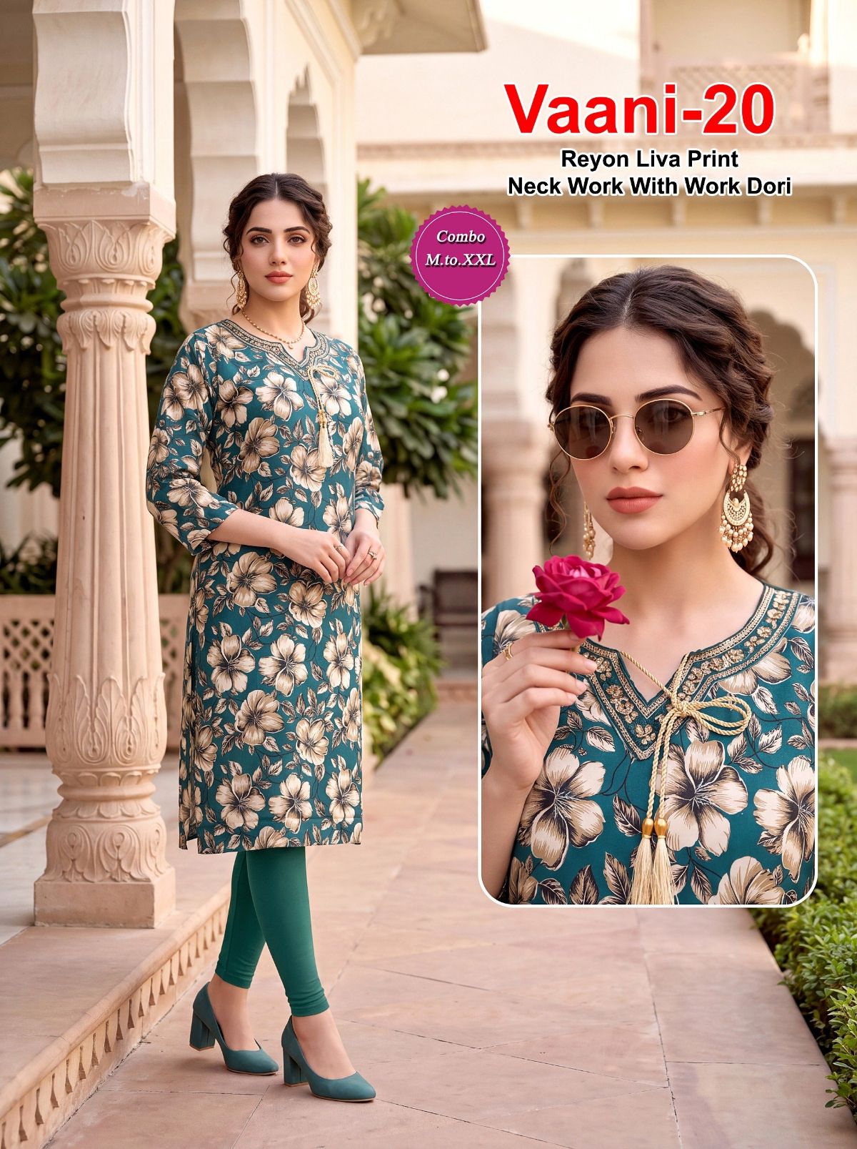 Shree Surbhi Women's Rayon Print with Dori-  Vaani-20