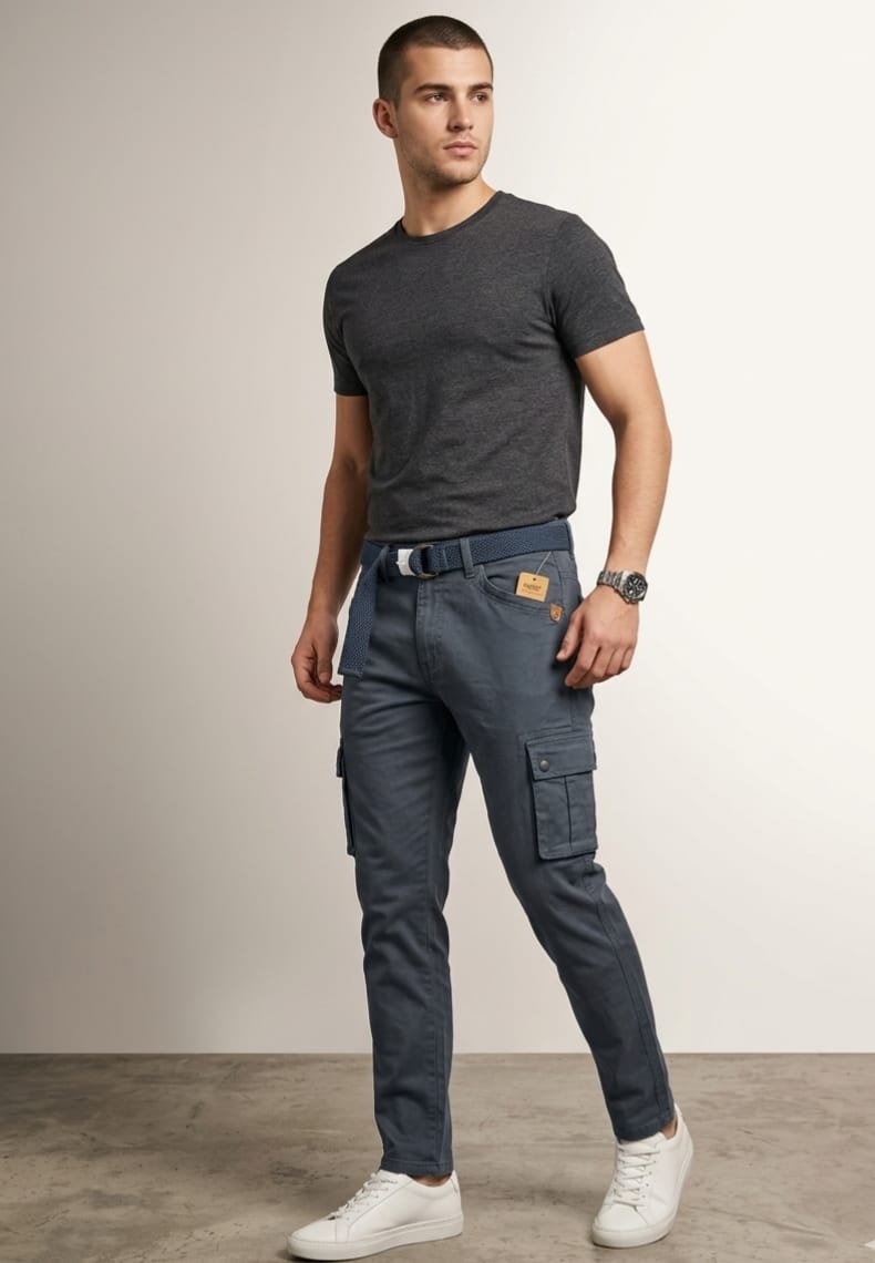 Updry Men's Raw Cotton Cargo