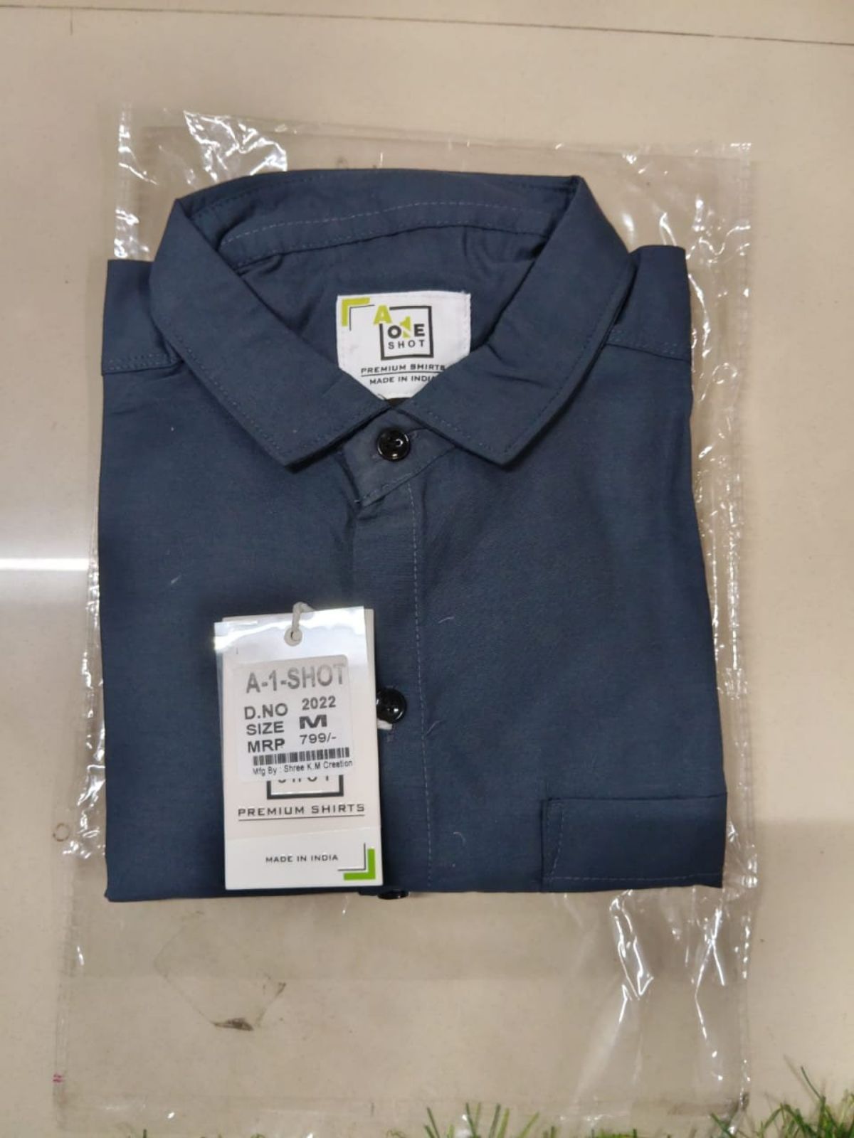 Shree Yash Both Side Laffer Men's Plain Shirts- Blue