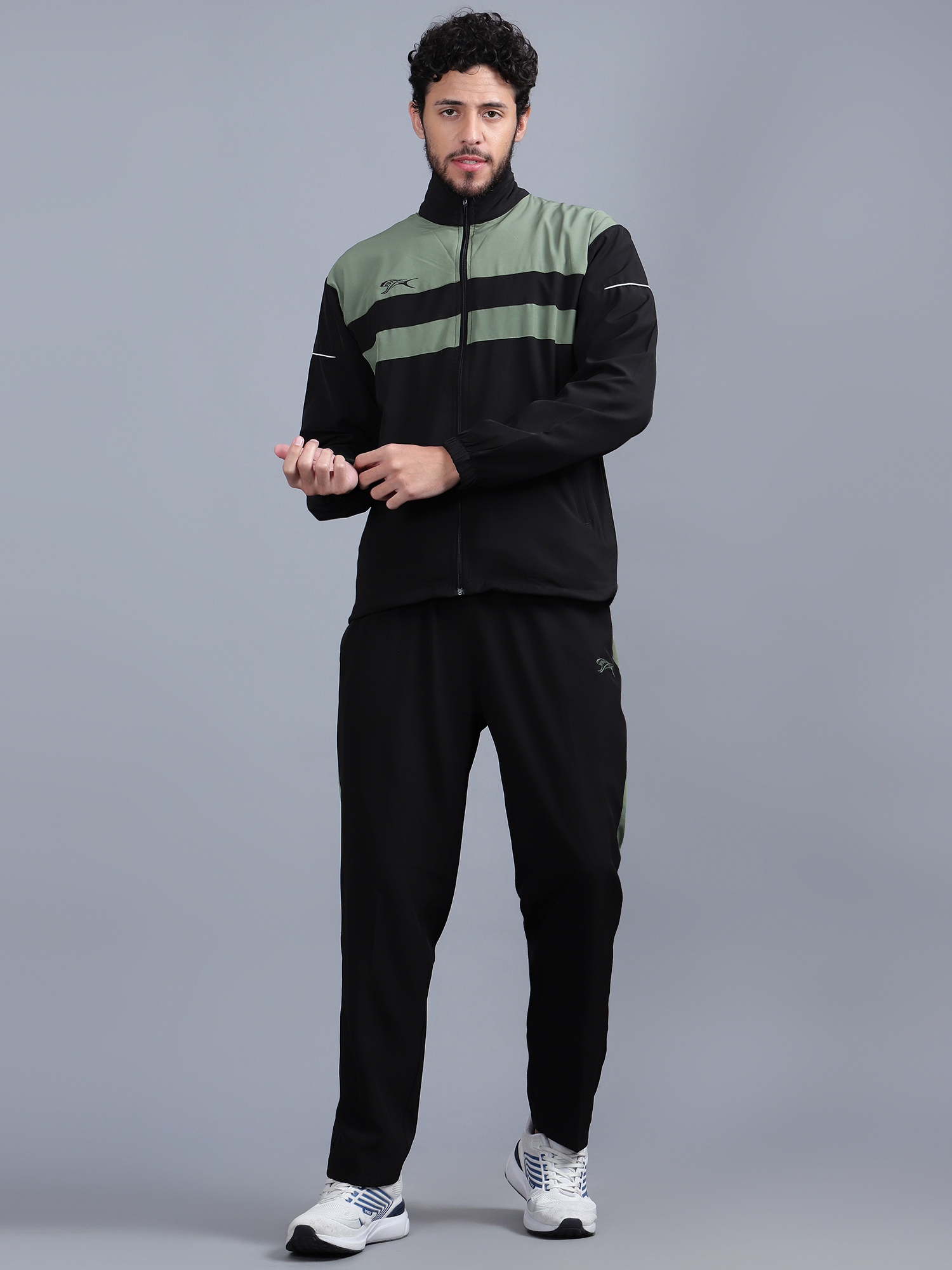 Men's Tracksuit  447B-NS-Black/Pista/White-M