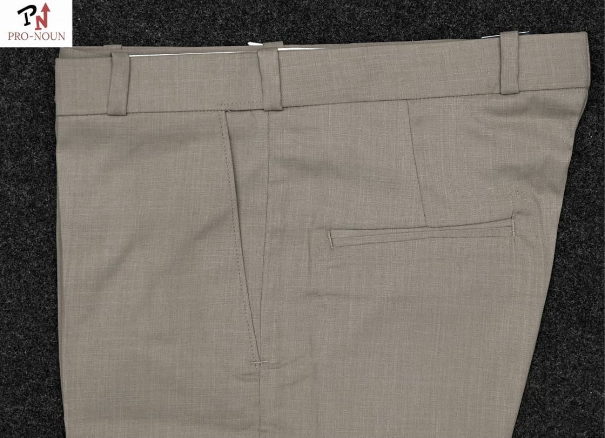 Pro-Noun Men's  Formal Trouser Pants With Adjustable belt D No- Signature 241-6 (28-32)- Tan
