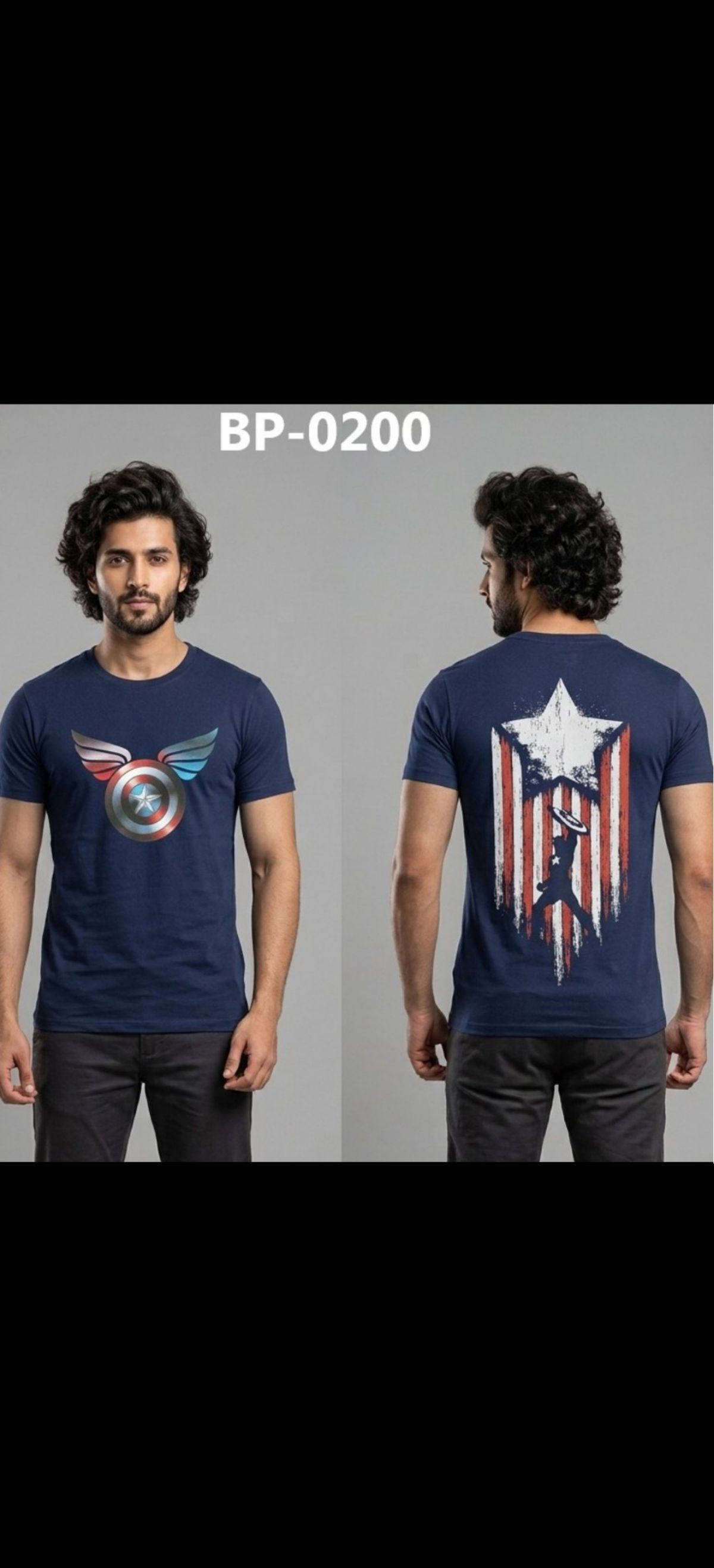 TOMHIDDLE MENS PRINTED T-SHIRT- A6-BP-0200