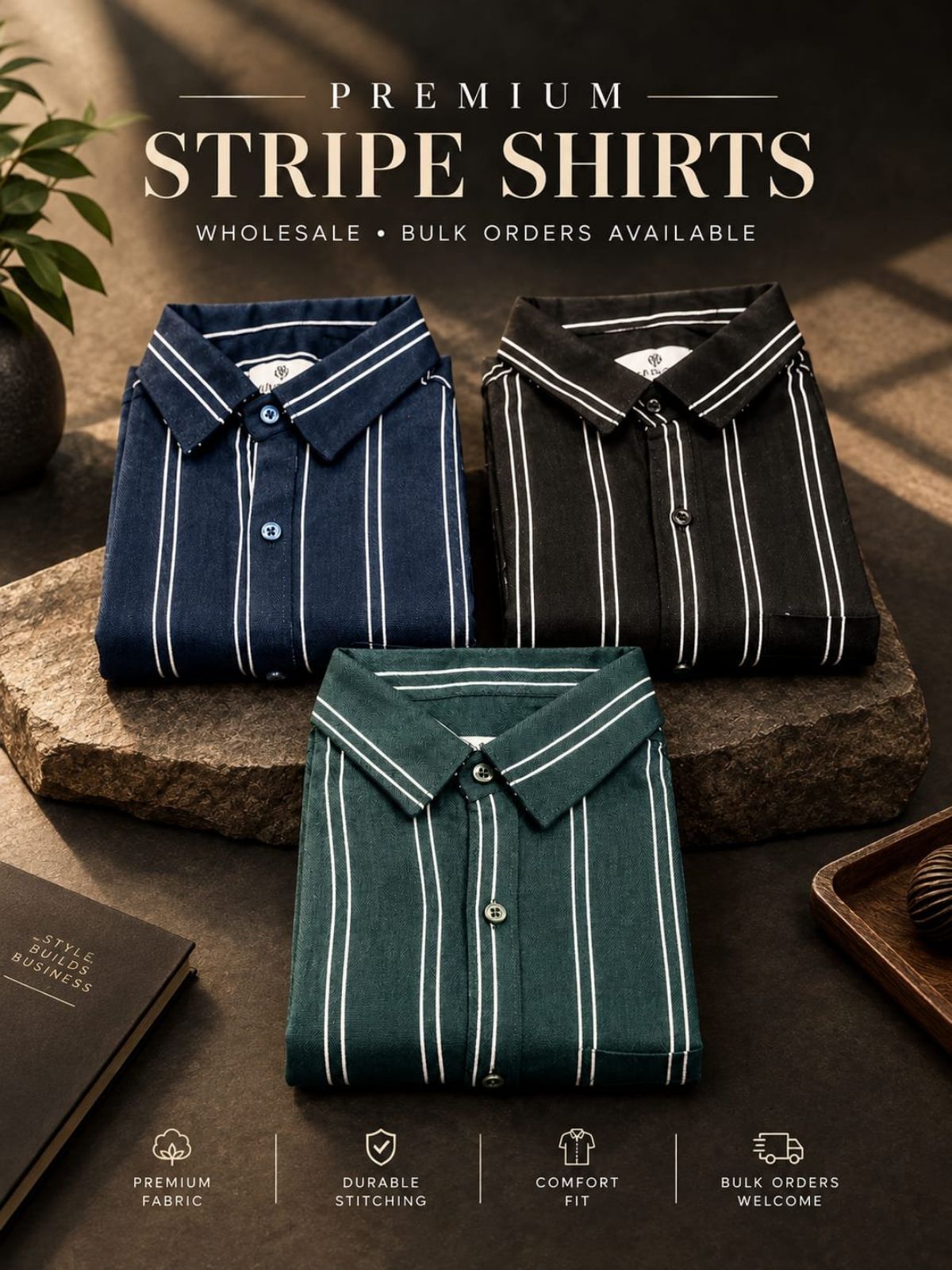 Harith Men's Cotton Striped Shirts