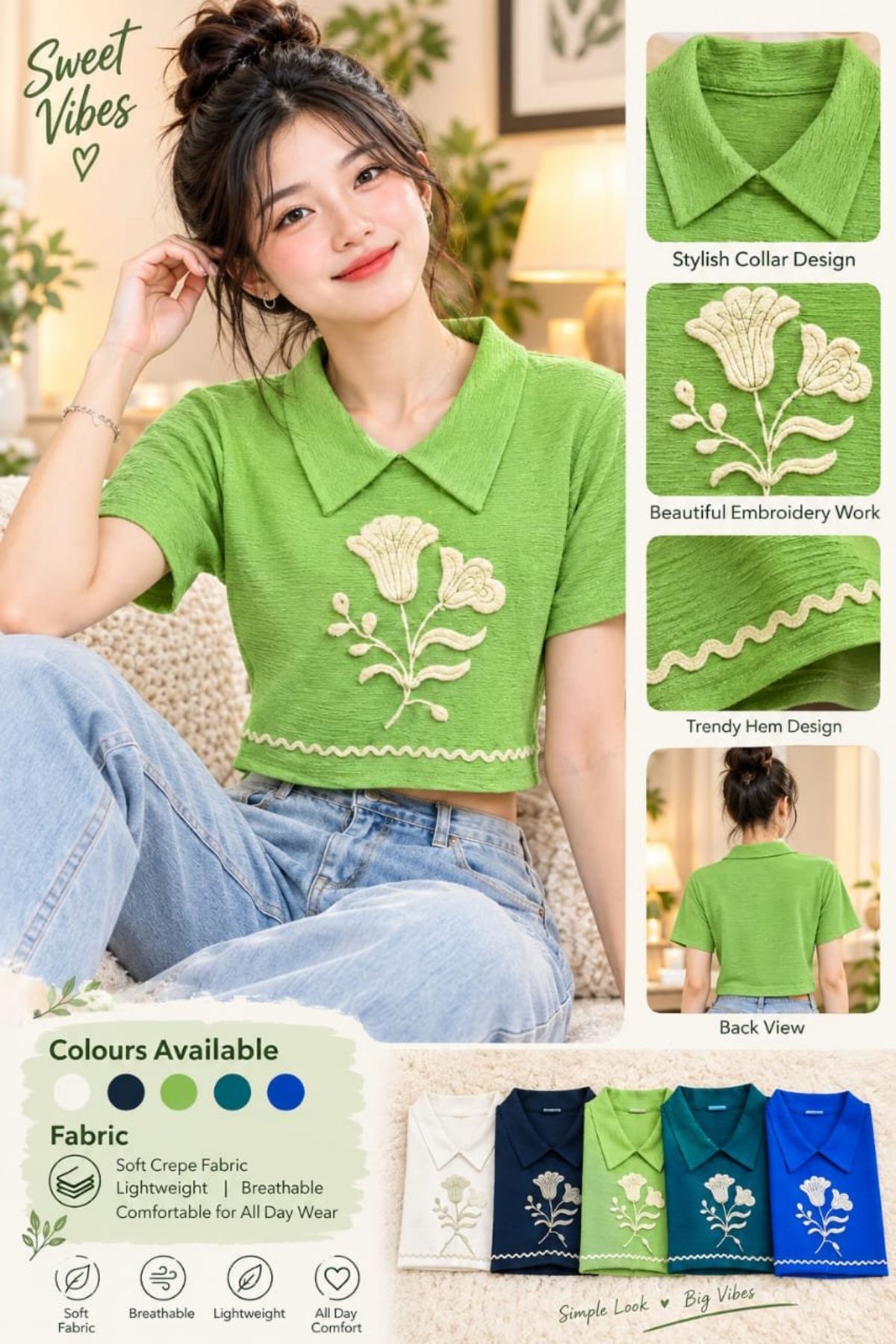 Women's Embroidery Tees