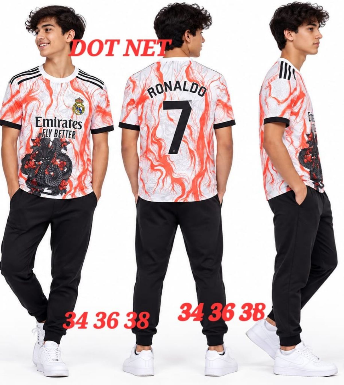 Men's Football Jersey Front & Back Sleeve Sublimation round neck