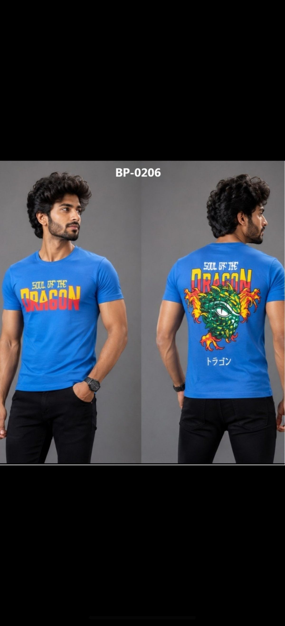 TOMHIDDLE MENS PRINTED T-SHIRT- A6-BP-0206