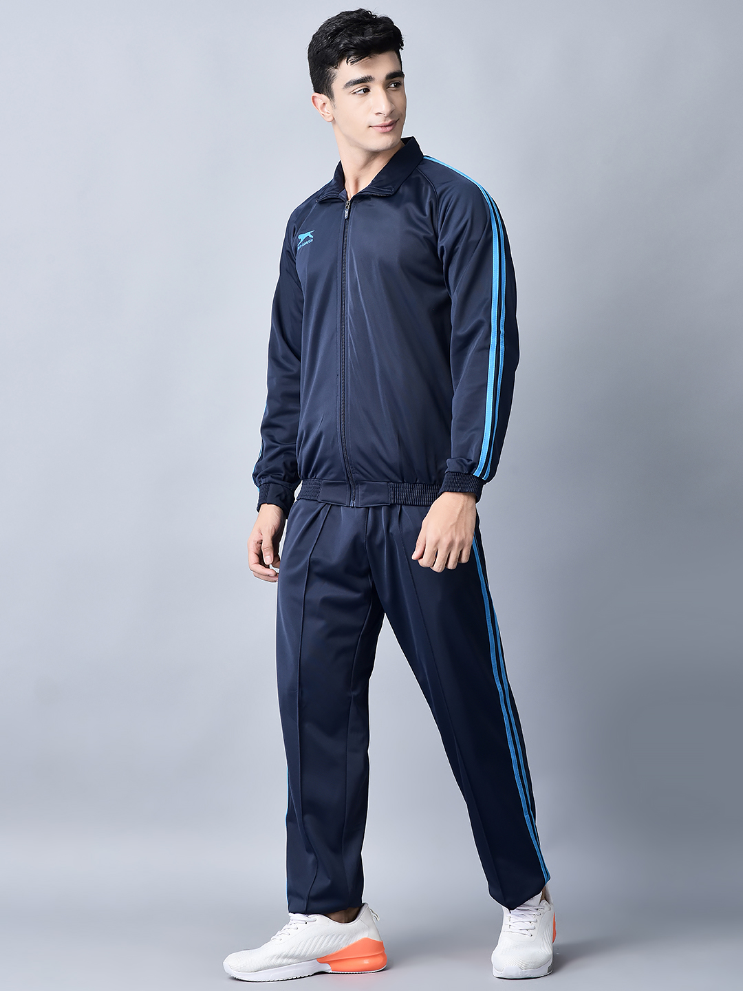 Men's Tracksuit  478-TP-Navy/Cyan-XL