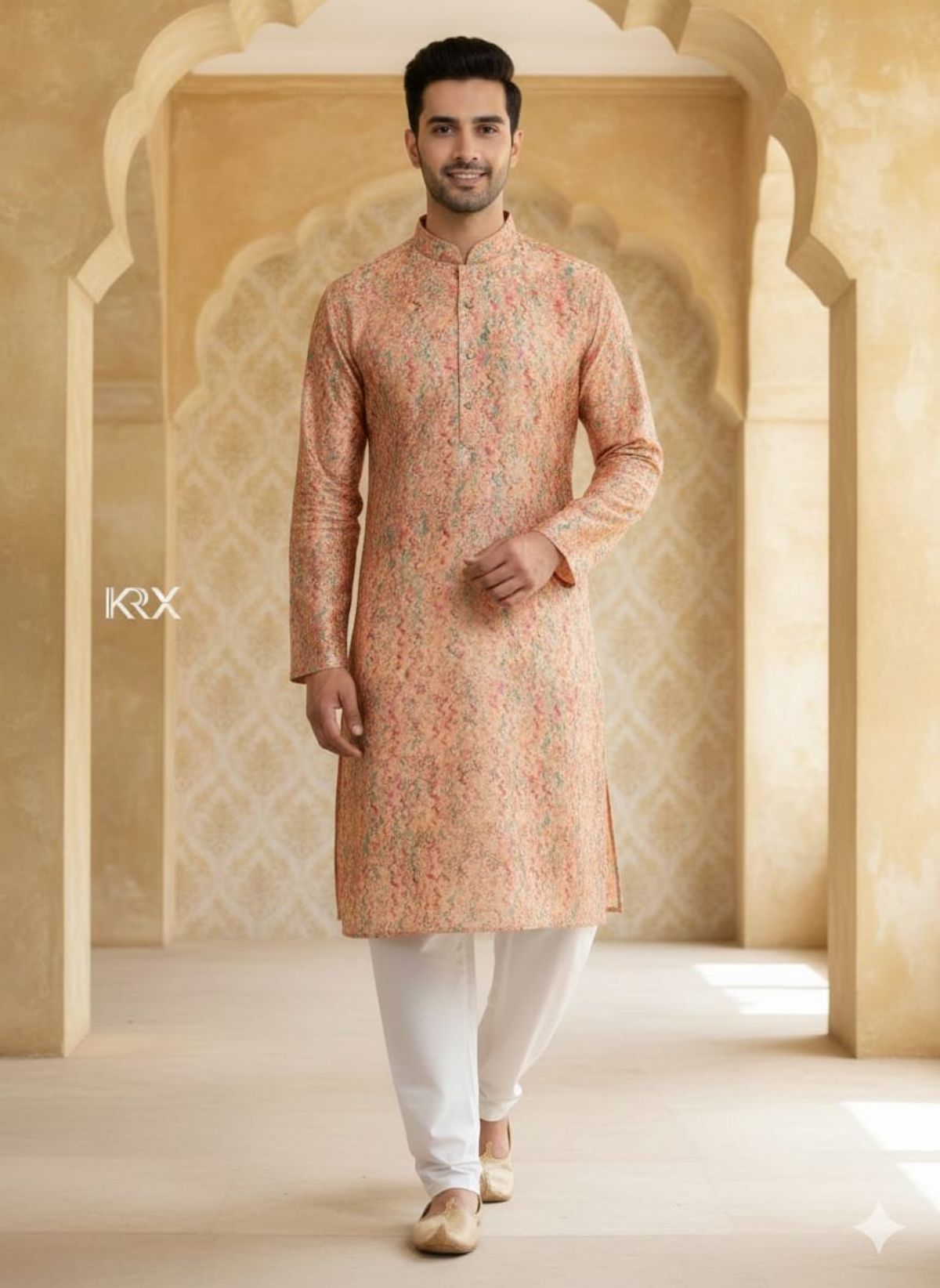 KRX Poly Viscose Men's Designer  Kurta Pajama Set