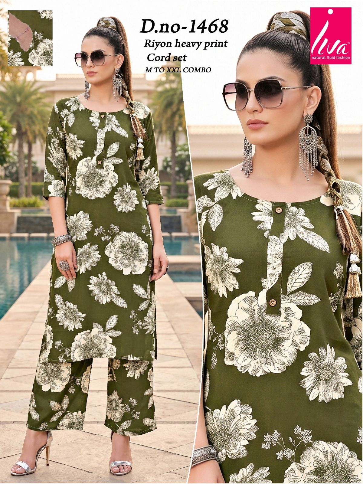 Women's Designer Kurti and bottom set- 1468