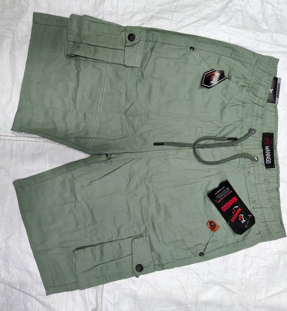 Mango Six Pockets Men's Shorts- Mint Green