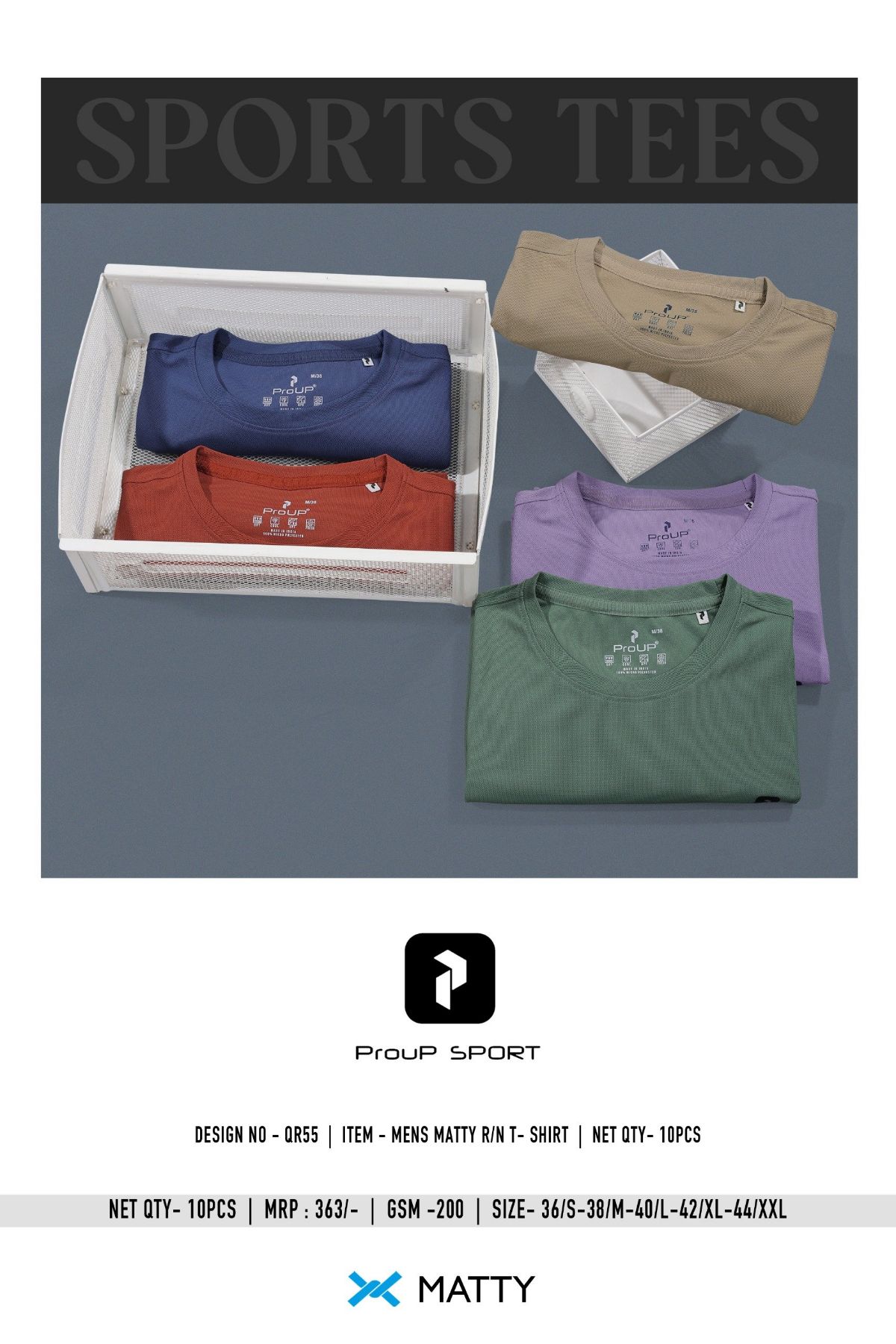Men's Round Neck Half Sleeves logo reflection sticker T-shirts D No-QR-55_2