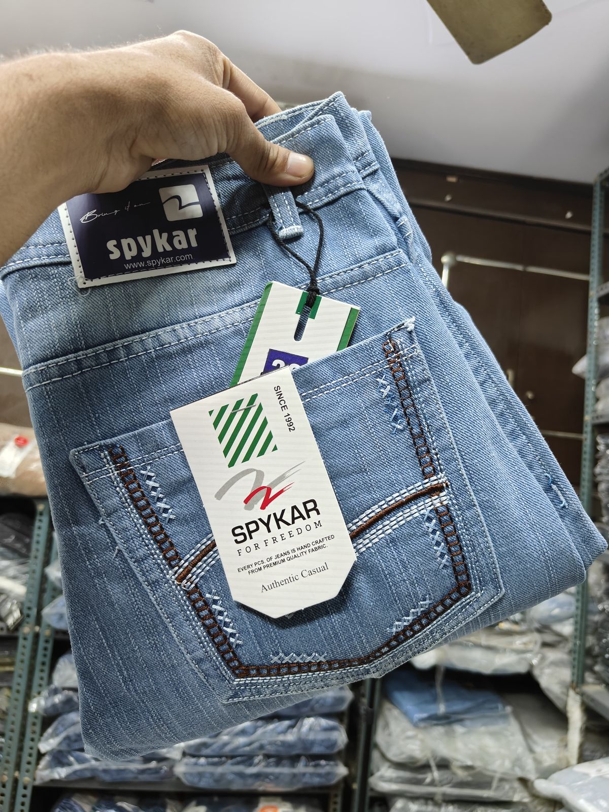 Updry Men's Denim Jeans- Lt Blue