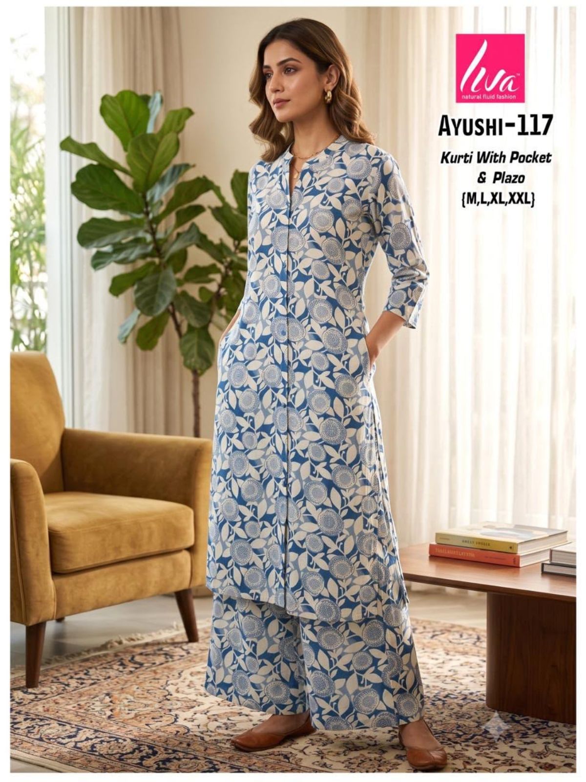 Women's Ethnic Wear Set with Kurti Pocket-Ayushi-117