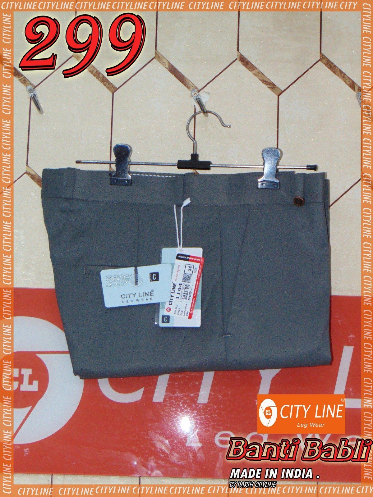 Men's Premium Ankle Fit Lycra Formal Pants -Banti Babli- Dark Grey