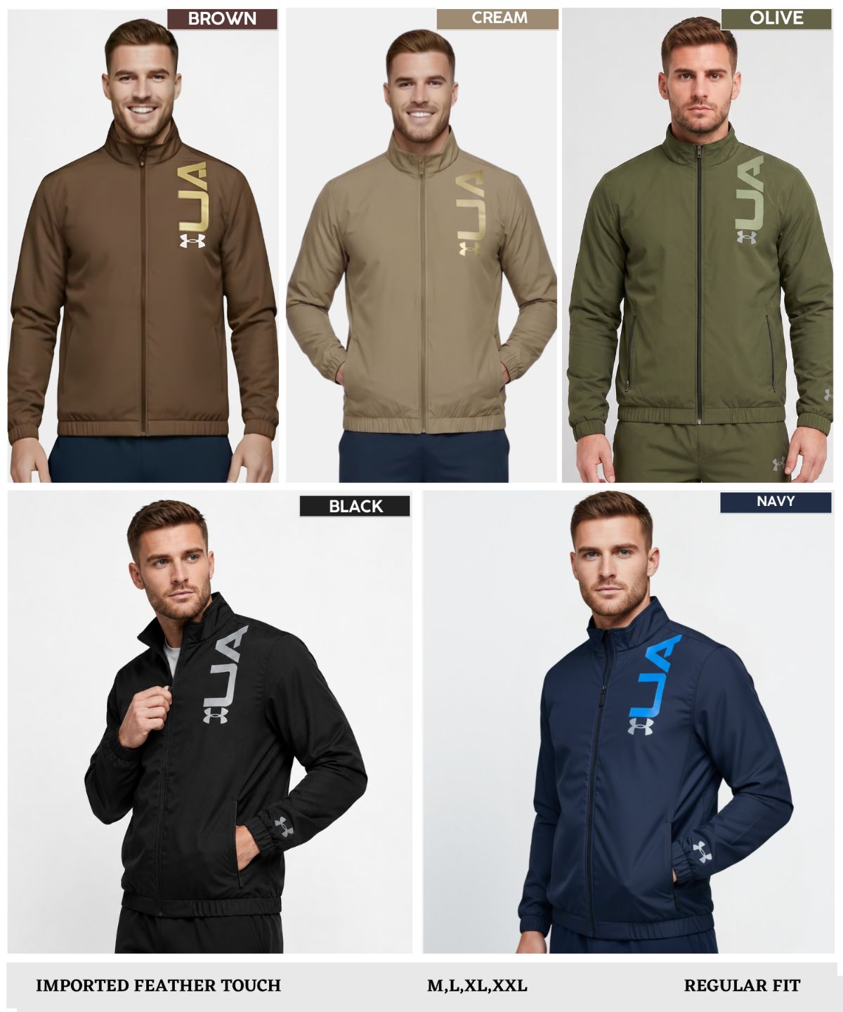 Imported Premium Feather Touch Windcheater Jackets With Inner Linning Fabric | 350 gsm- UaFtJ-S6-1