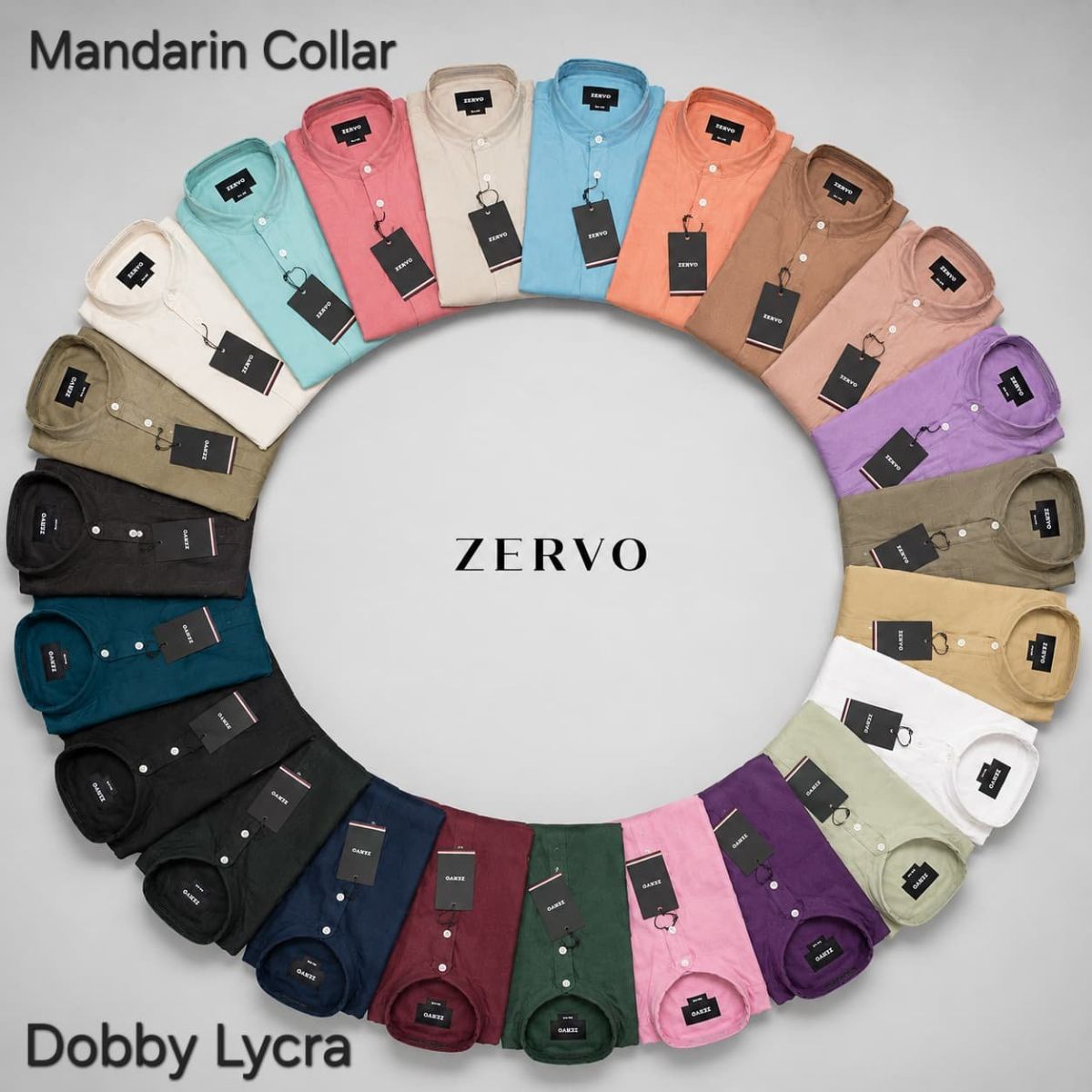 Zervo Men's Shirts (Mandarin Coller)