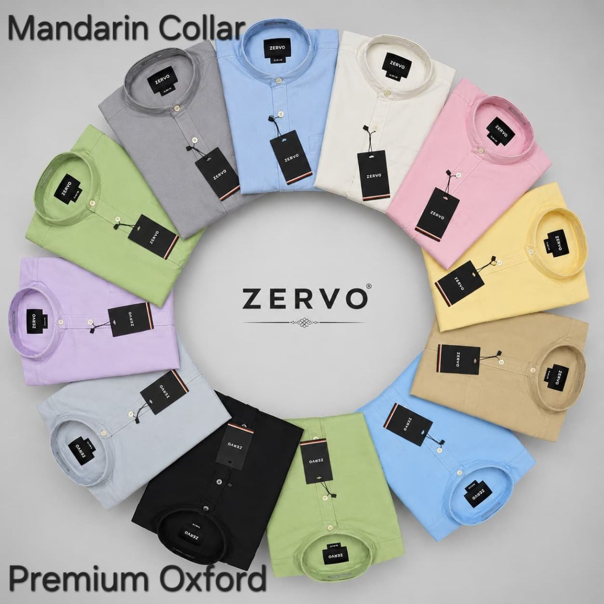 Zervo Men's Shirts (Mandarin Coller)