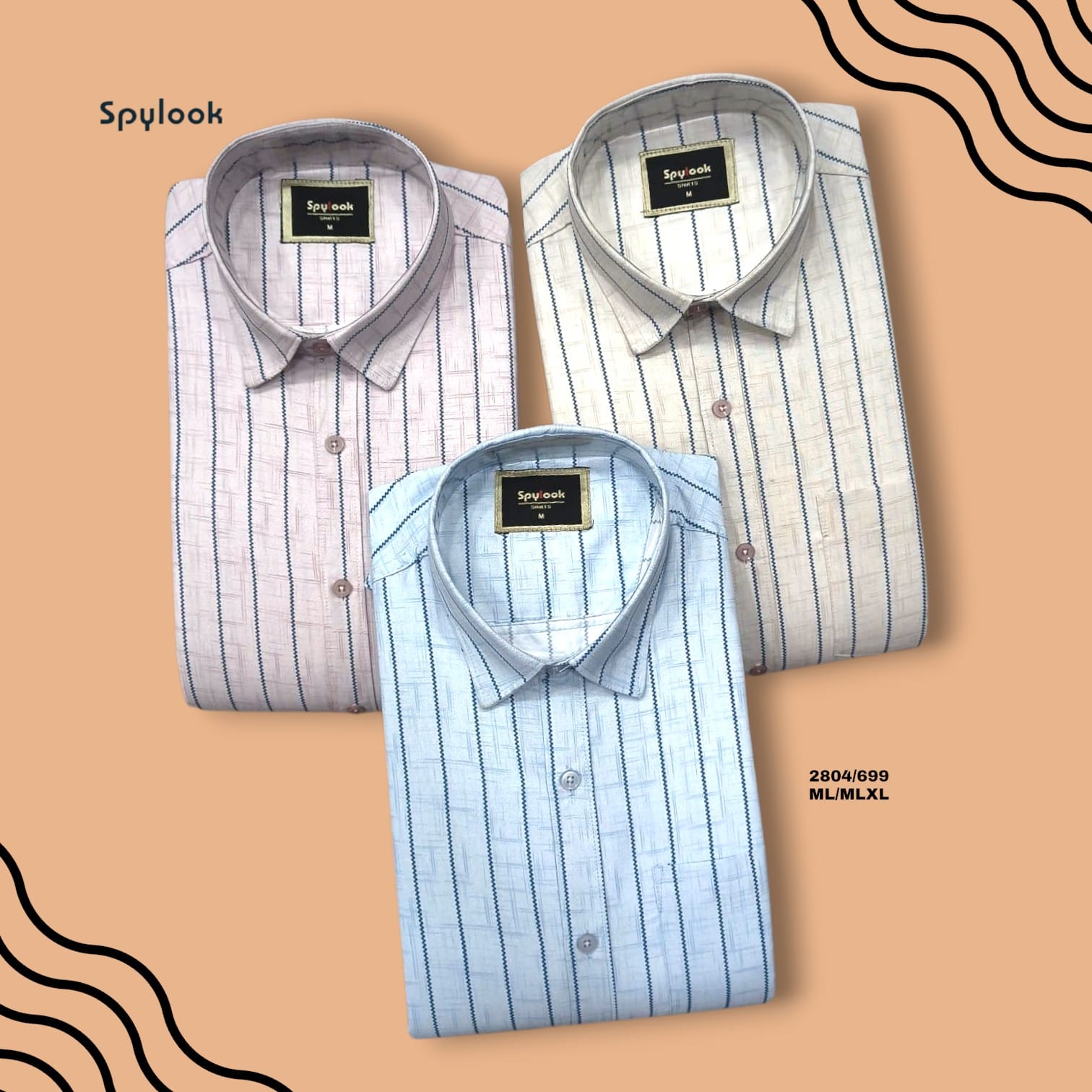ML CREATION SPYLOOK STRIPE SHIRTS 2804